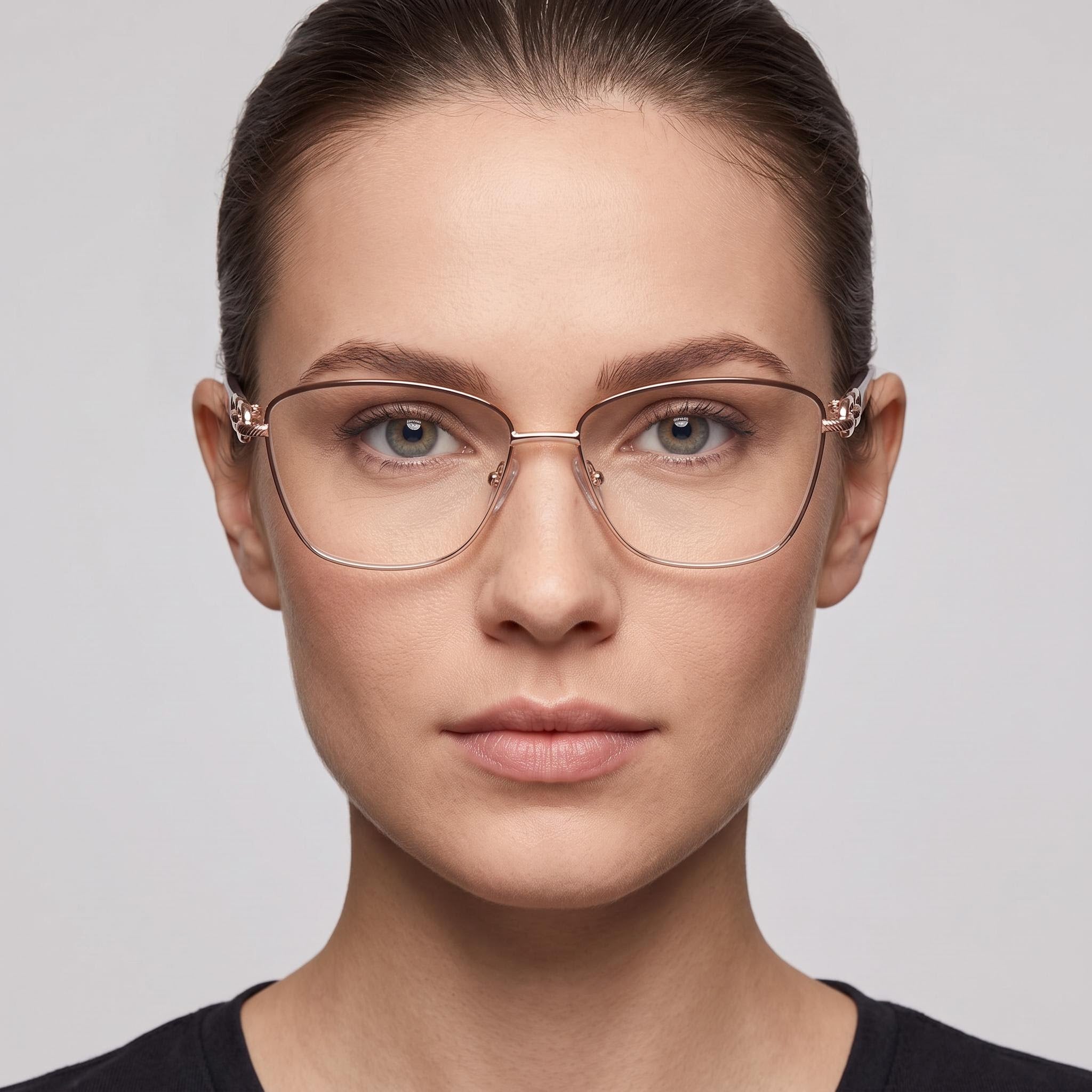 GUESS Gu50179 Women's Metal Frame Eyeglasses with Polycarbonate Lenses, Matte and Shiny Grey 57/14/140, Photo 4