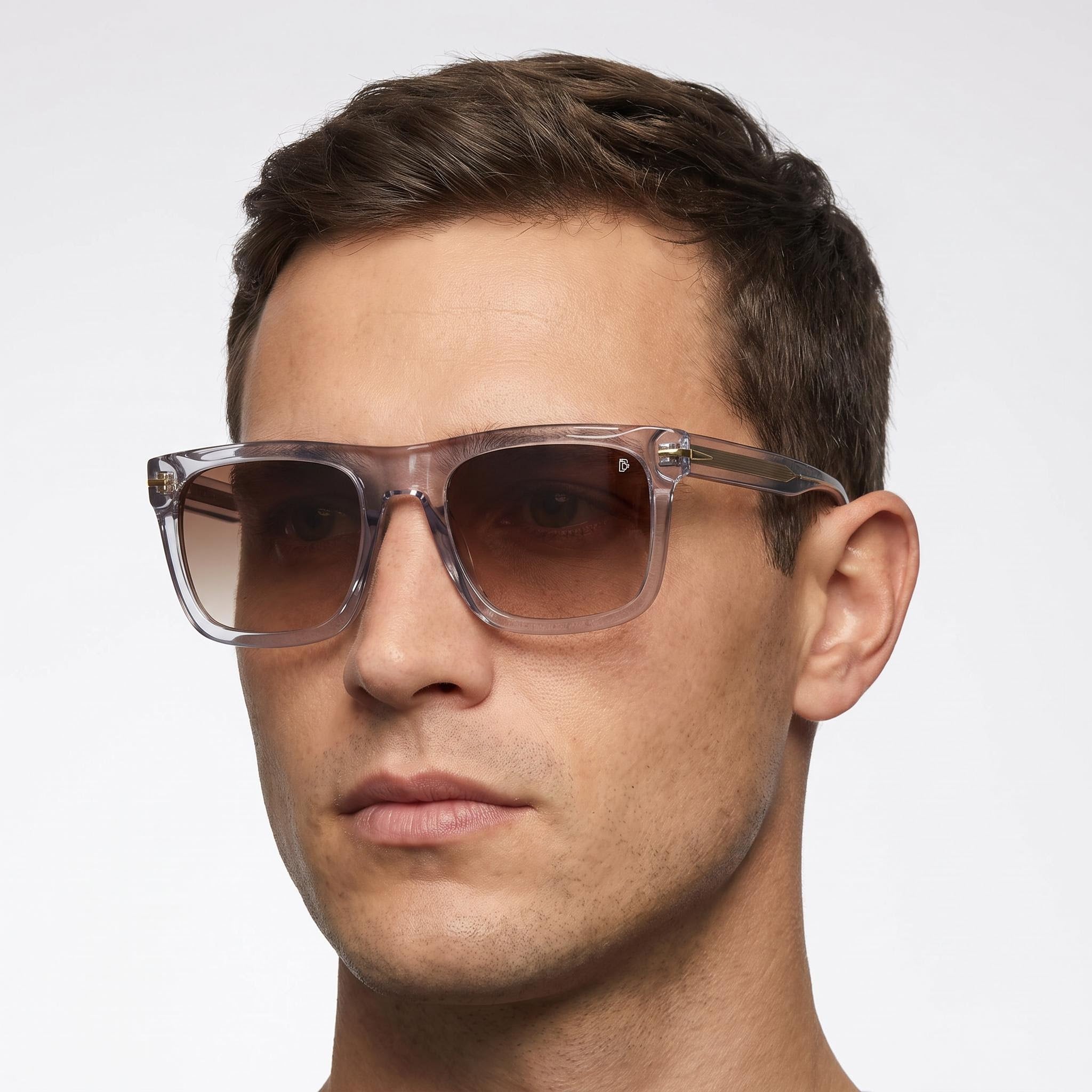 Gafas de sol Beckham de acetato gris con cristales para hombre 54mm, Photo 5