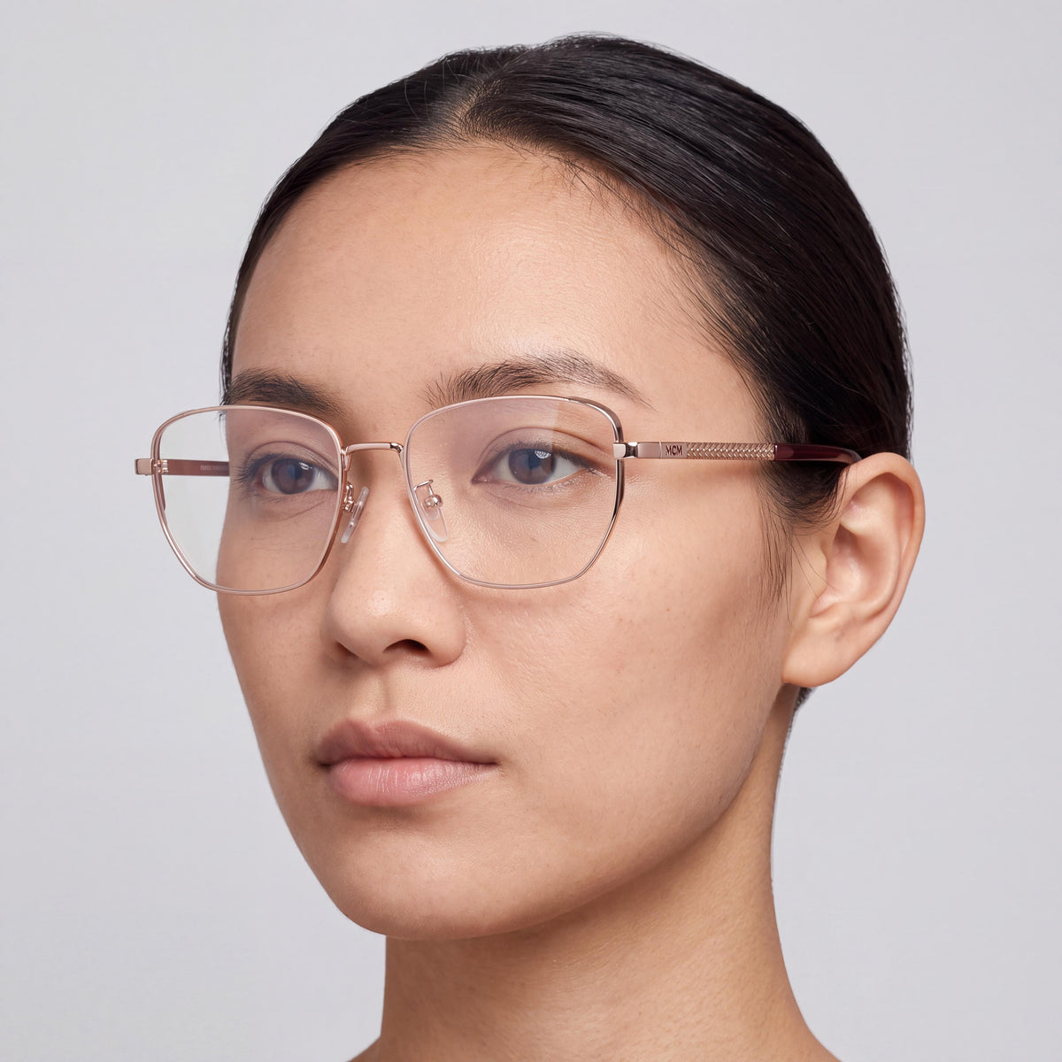 MCM Worldwide MW5021-H Unisex Shiny Rose Gold Metal Frame Sunglasses, Multicolor Lenses 53-17-145, Photo 4