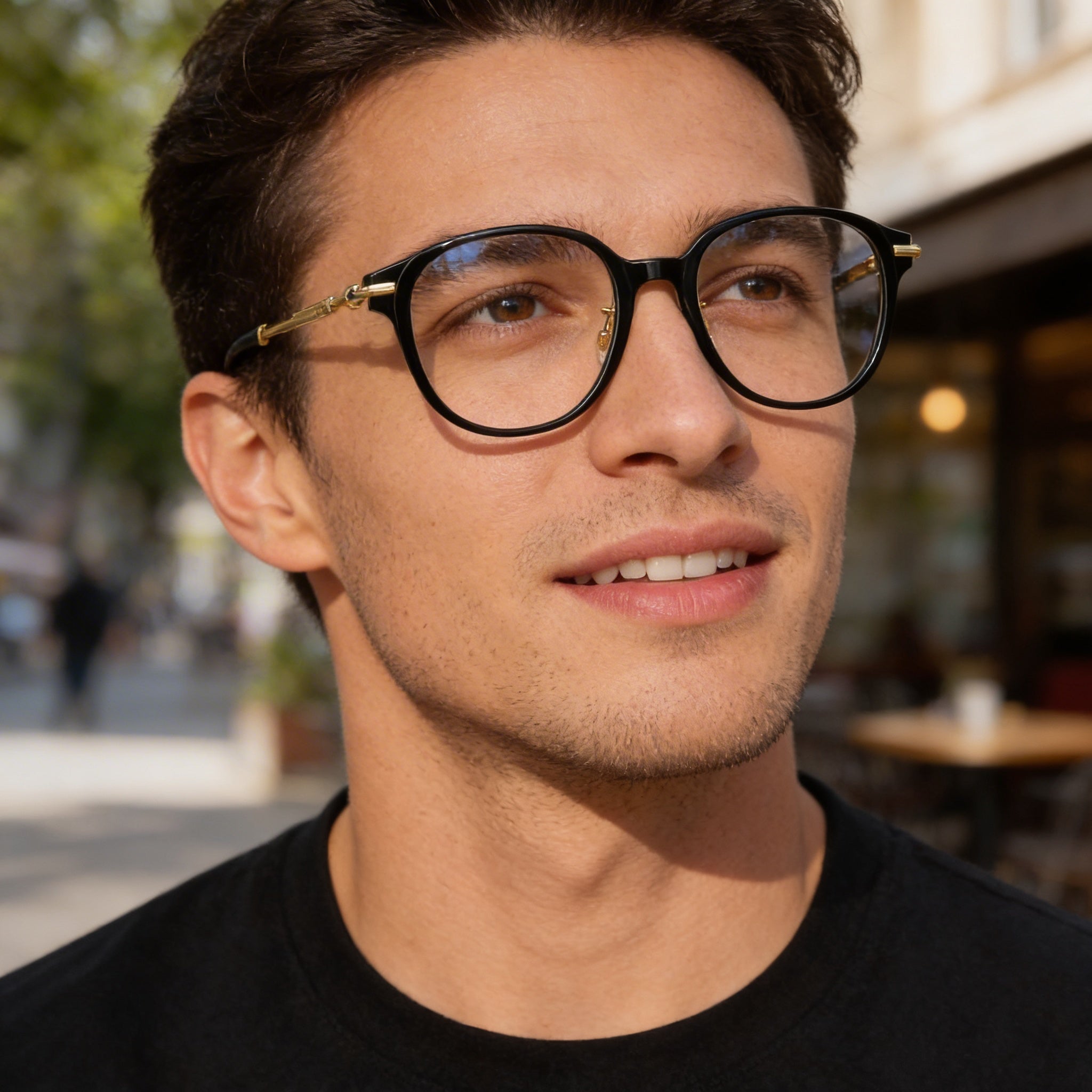 BURBERRY Be 2412d Men's Black Acetate Lightweight Frame with Clear Lenses Eyewear, Lens Width 52mm, Photo 5