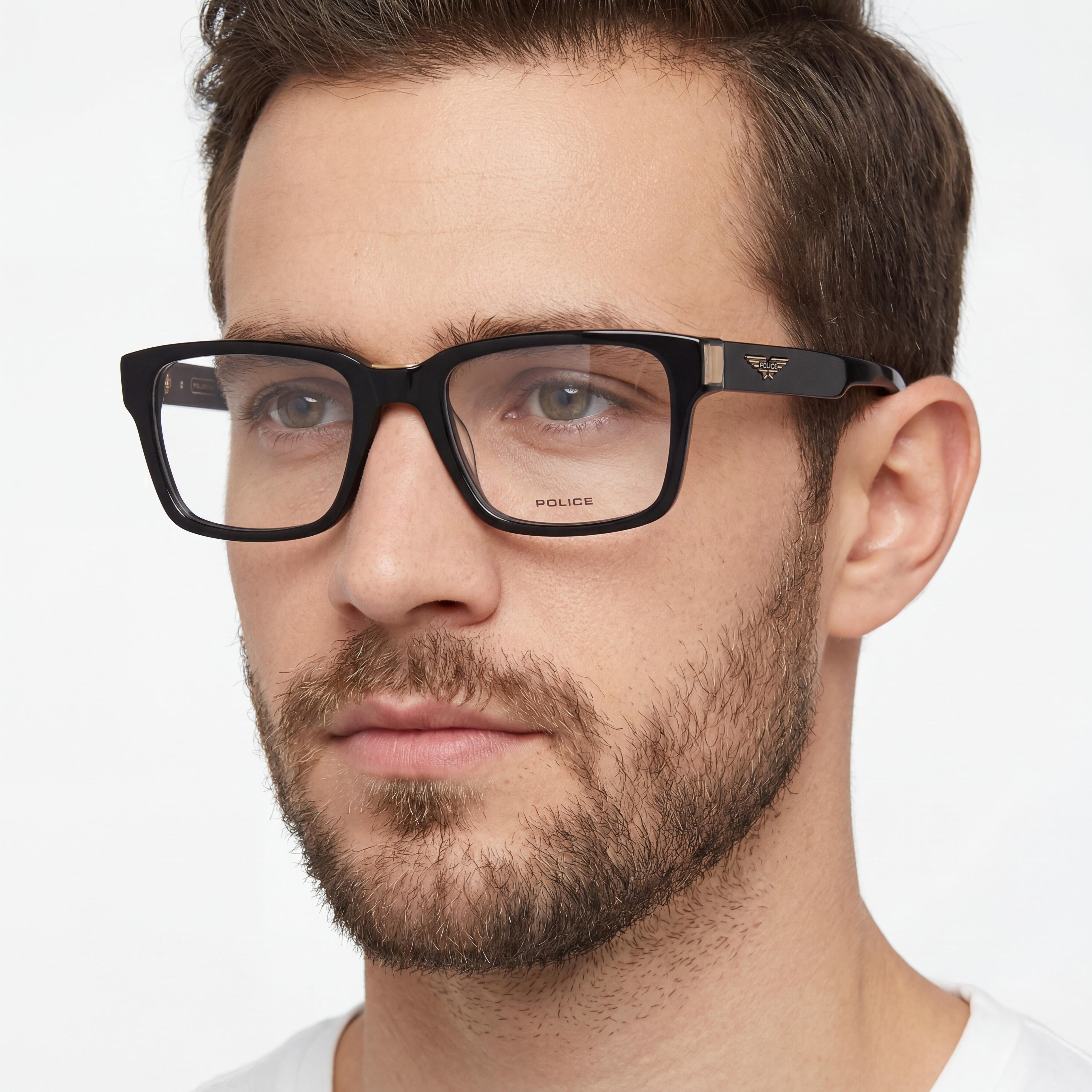 Gafas de sol Police VPLE36N rectangulares en negro brillante para hombre, 52mm, Photo 5