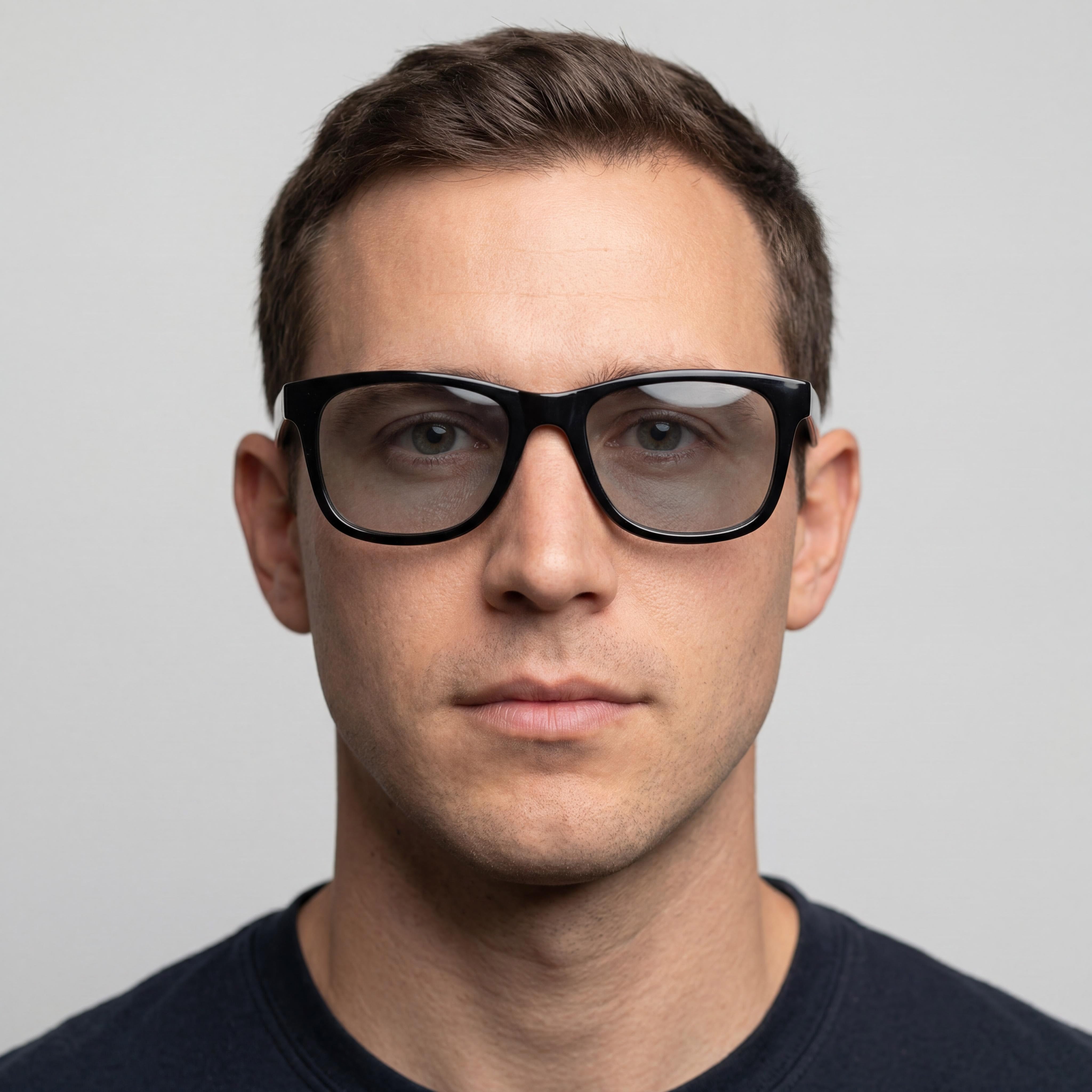 rag & bone RNB7032/G KB7 Men's Transparent Grey Acetate Square Full Rim Eyeglasses with Clear Lenses 54mm, Photo 3