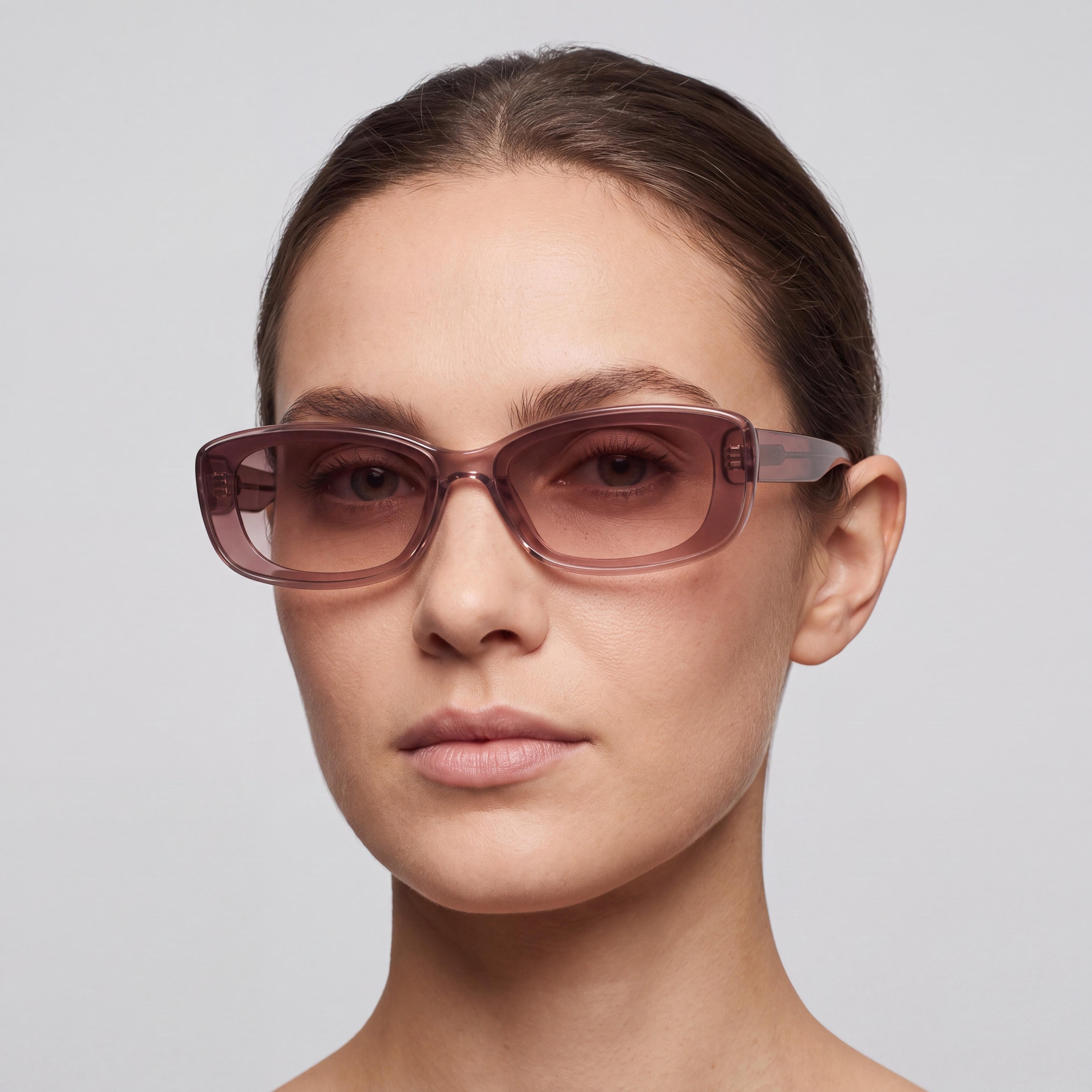 QUAY AUSTRALIA Vibe Check Women's Doe Brown Fawn Frame Brown Fawn Lens INJECTION UV Protected 55mm Sunglasses, Photo 4