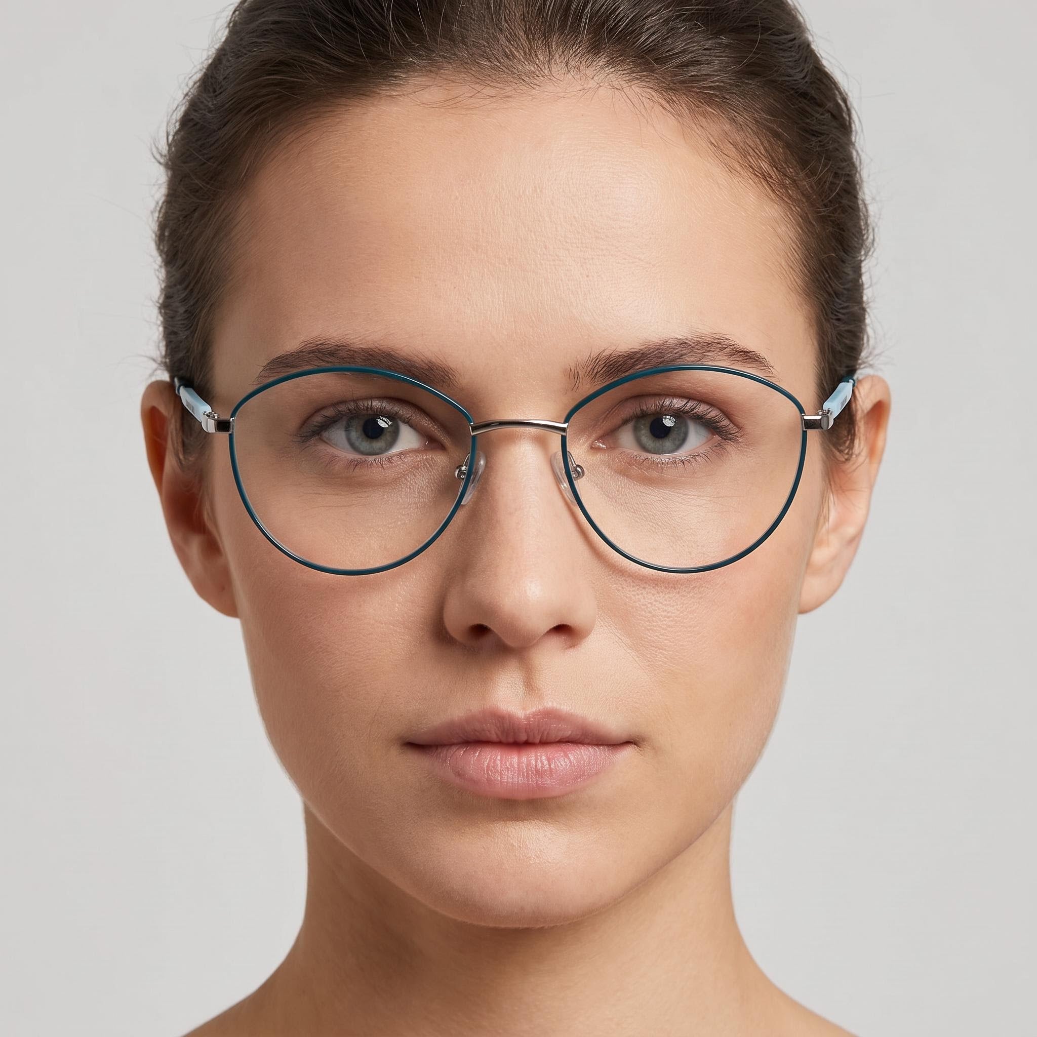 Calvin Klein Jeans CKJ19107 Women's Casual Style Teal Metal Frame Optical Eyeglasses Size 52/19/140, Photo 4