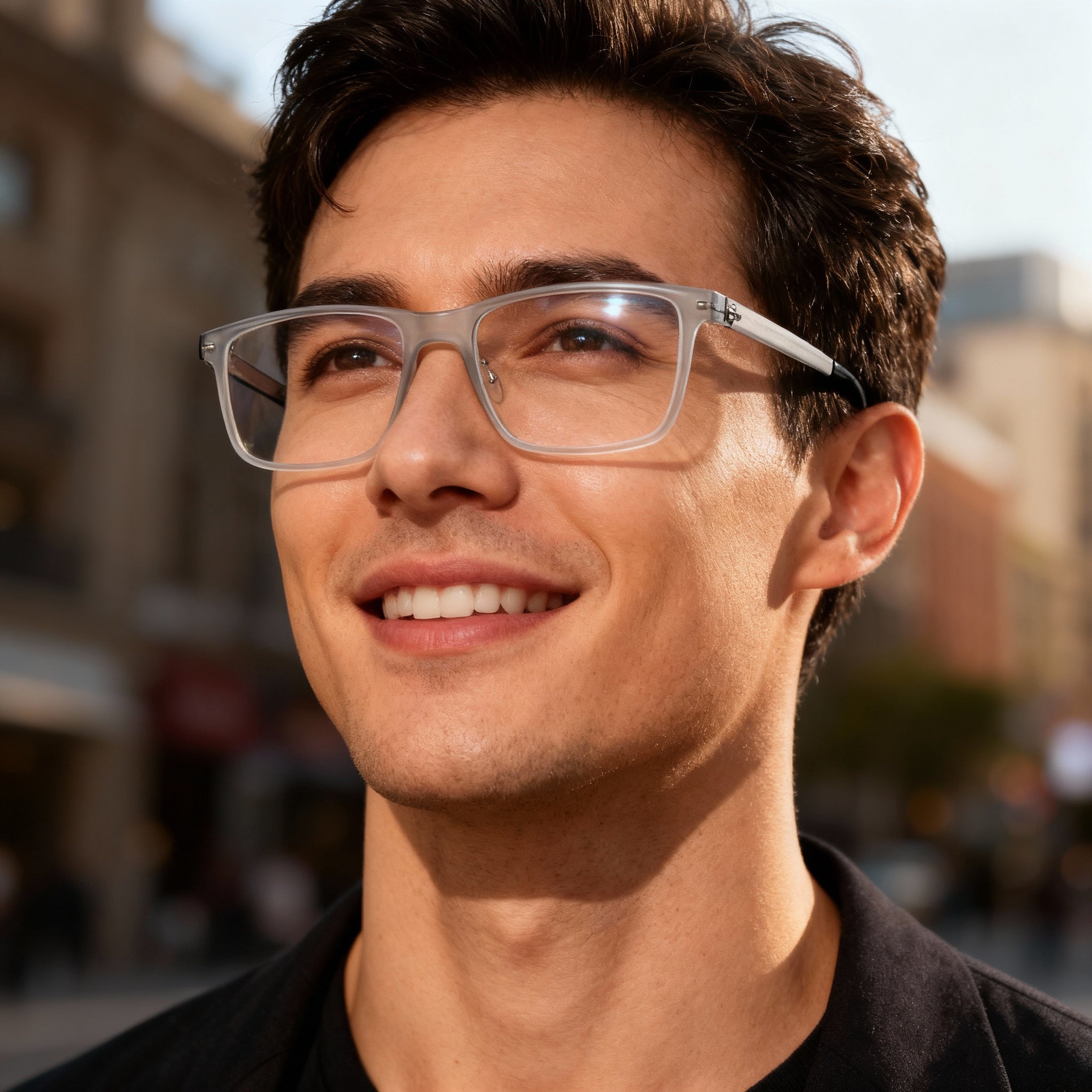 Harley-Davidson Eyewear Men's Plastic Rectangular Glasses, Matte Grey Frame, Multicoloured Lens, 17mm Bridge, 145mm Temple, Photo 6