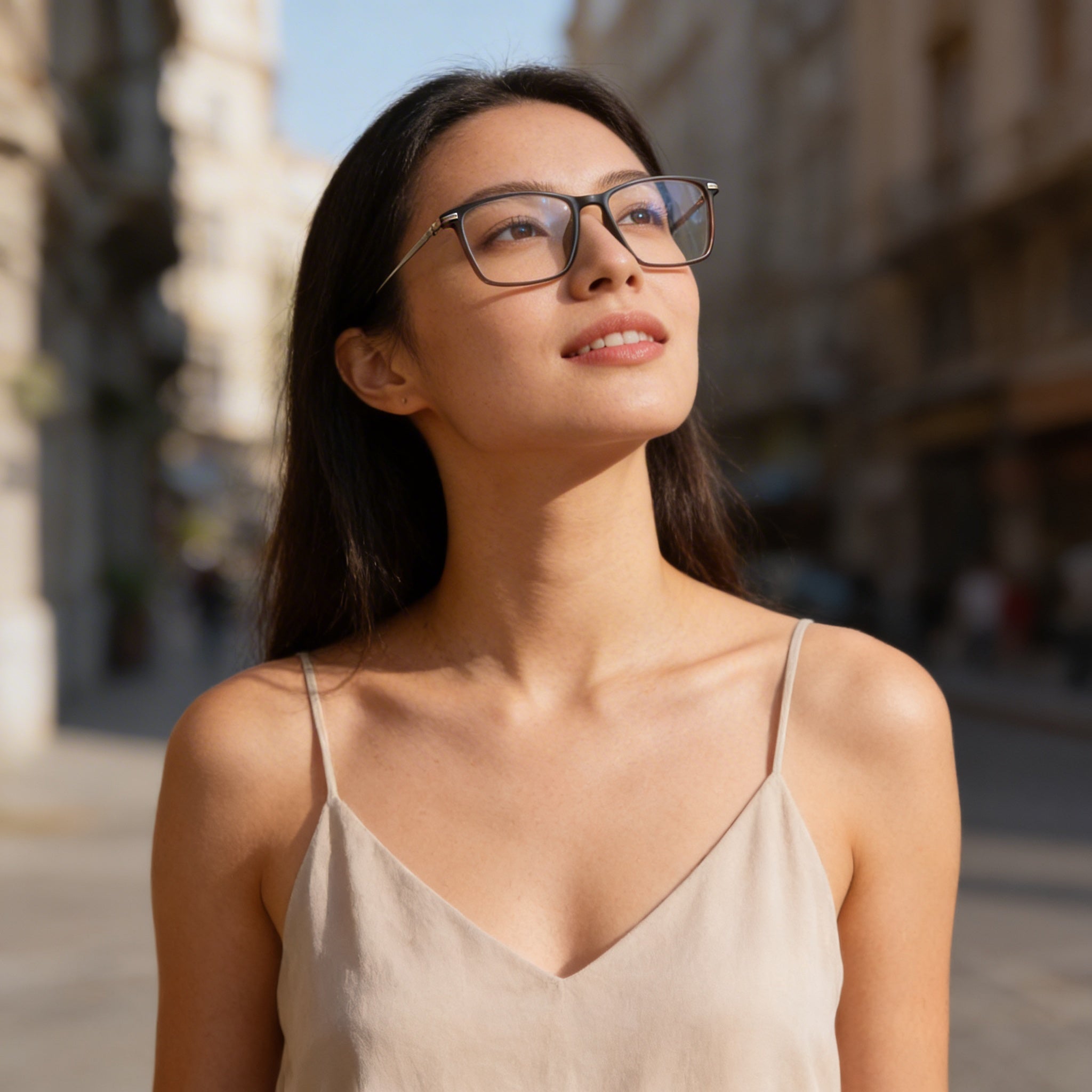 Flexon EP8015 Unisex Eyeglasses with Injected Matte Dark Oak Frame and Polycarbonate Lenses 54mm, Photo 5