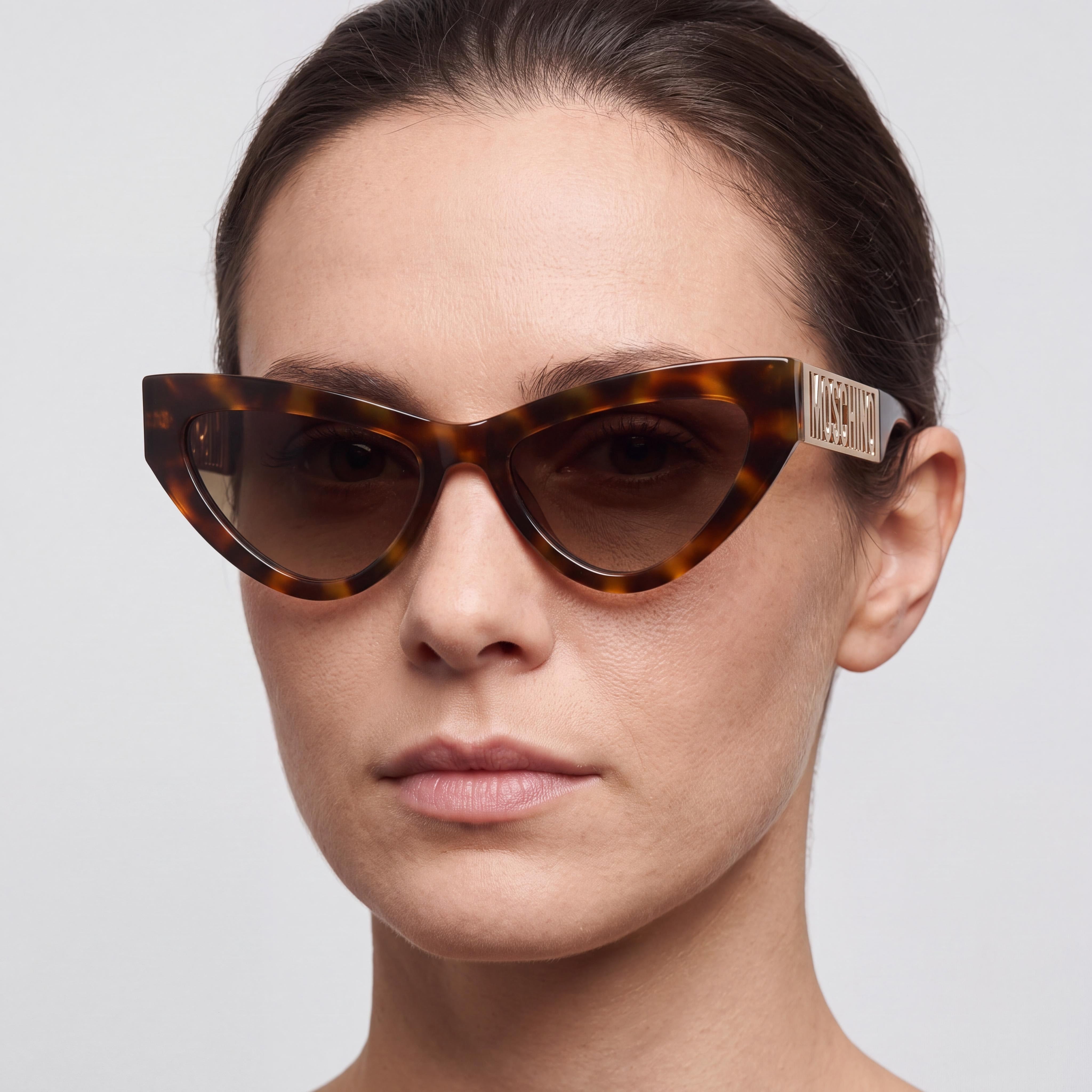 Moschino MOS170/S Women's Casual Havana Brown Frame Brown Shaded Lens Non-Polarized UV Protection 55-17-140, Photo 4