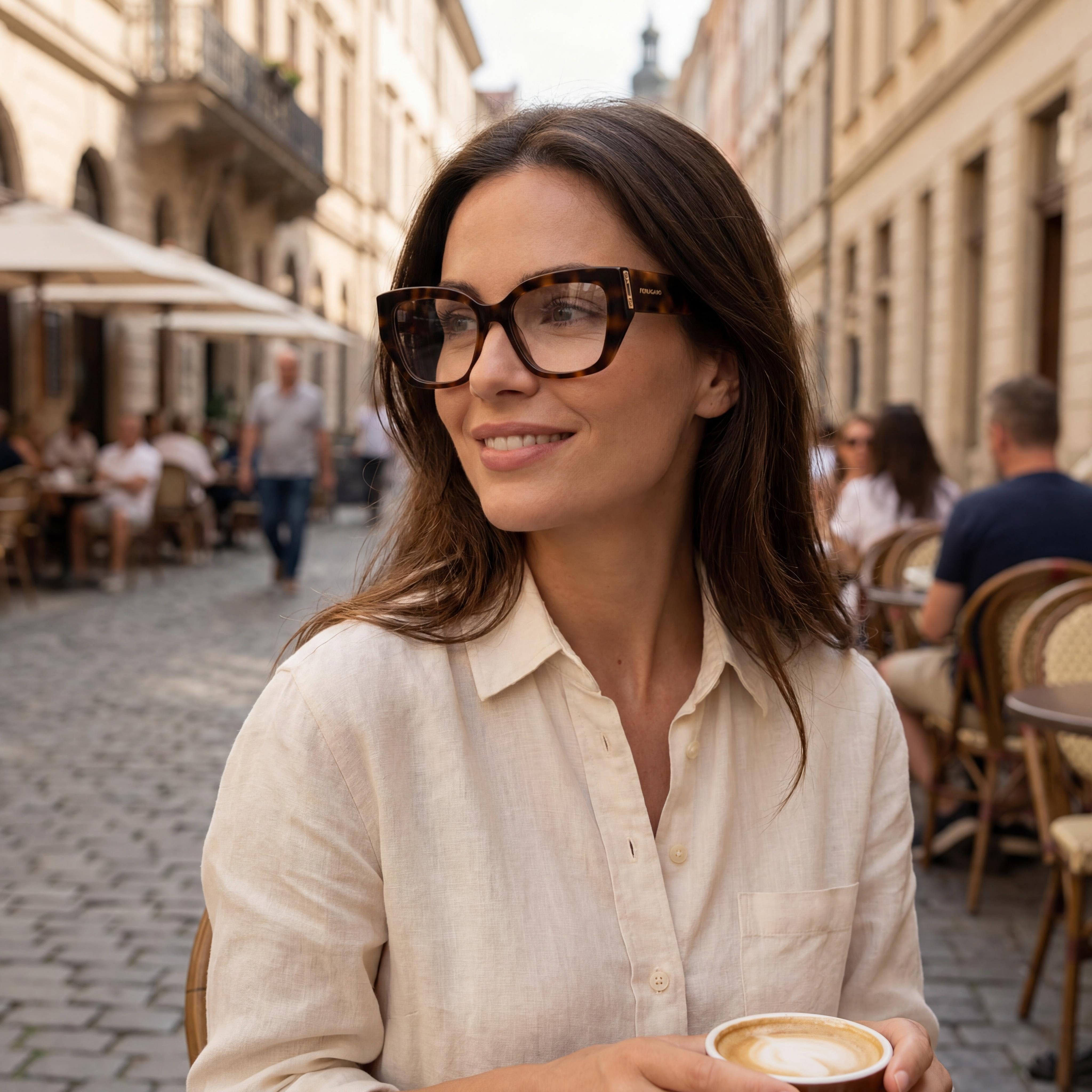 Ferragamo SF2972 Women's Eyeglasses, Tortoise Premium Cellulose Acetate Frame, 54mm Lens Width, Photo 6