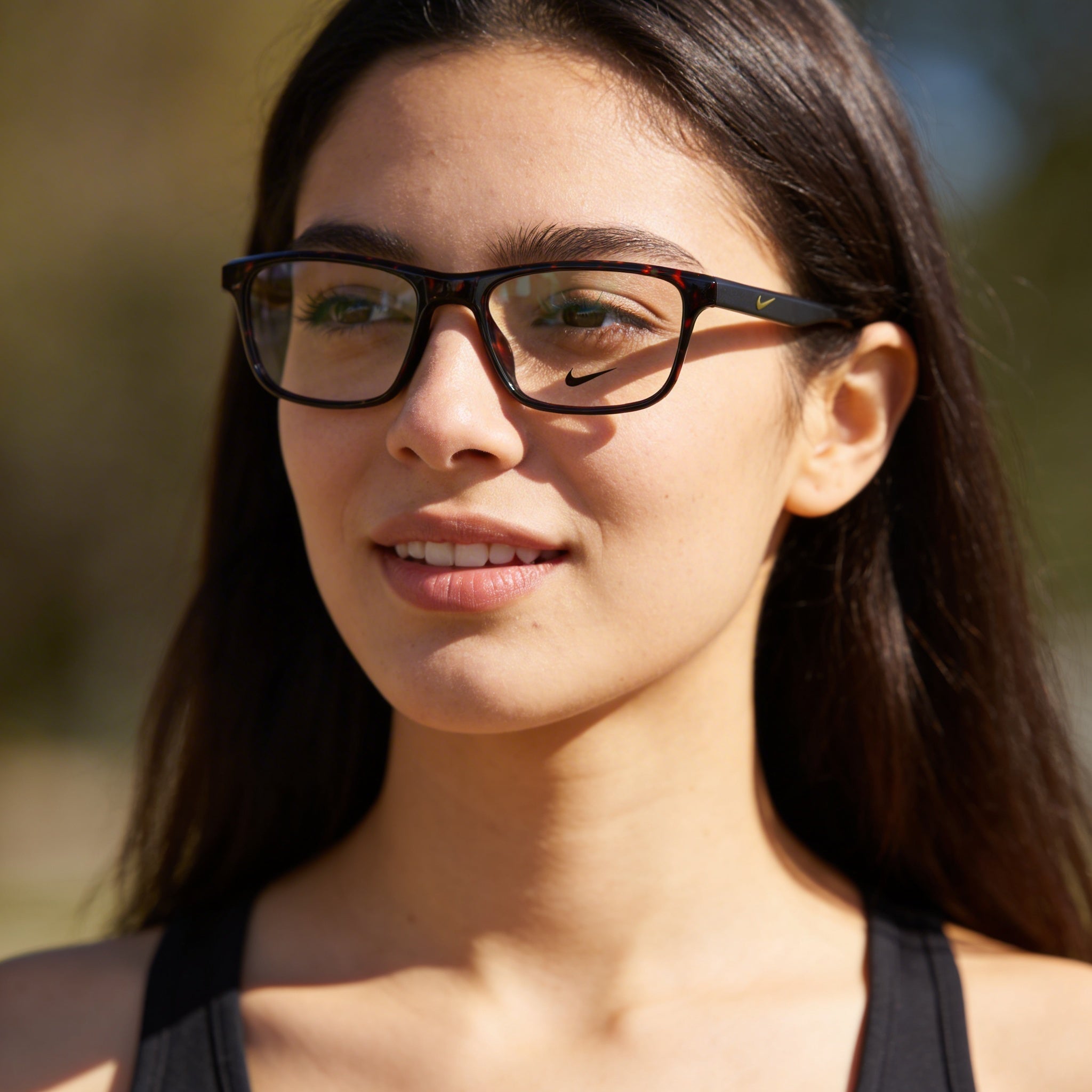Nike Modern 7046 Unisex Alloy Steel Frame Eyeglasses in Tortoise Matte Anthracite 54mm, Photo 3
