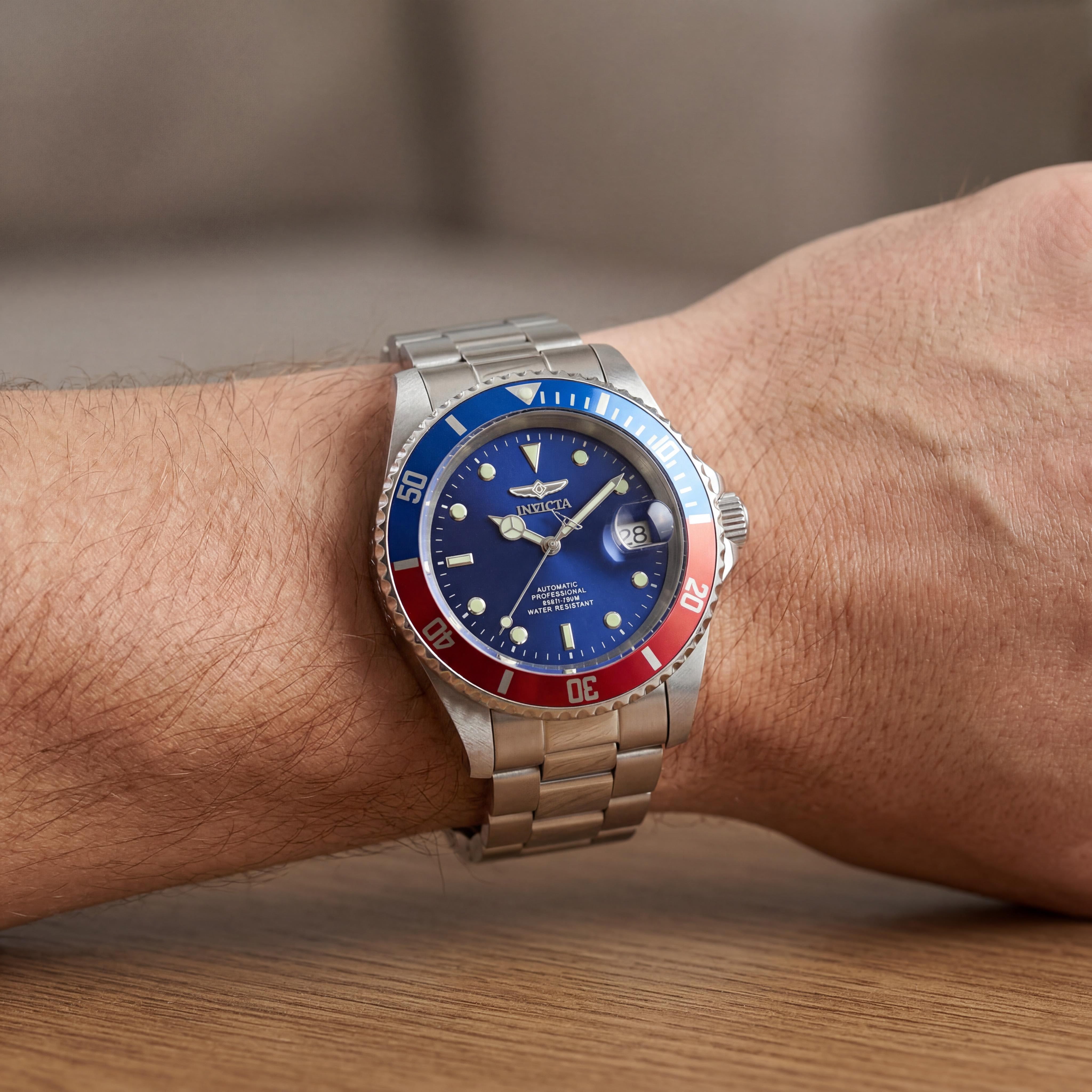 Invicta Reloj de pulsera para hombre Pro Diver 5053OBXL automático de acero inoxidable con esfera azul, 43 mm, resistente al agua, Photo 4
