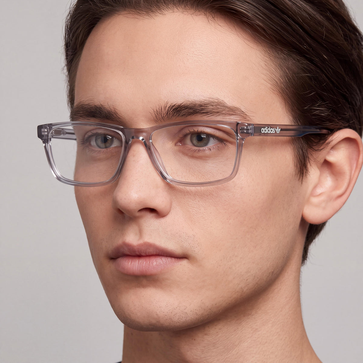 adidas Originals Or5042 Unisex Eyeglasses Frames with Pantographed Plastic in Shiny Grey 54mm, Photo 4