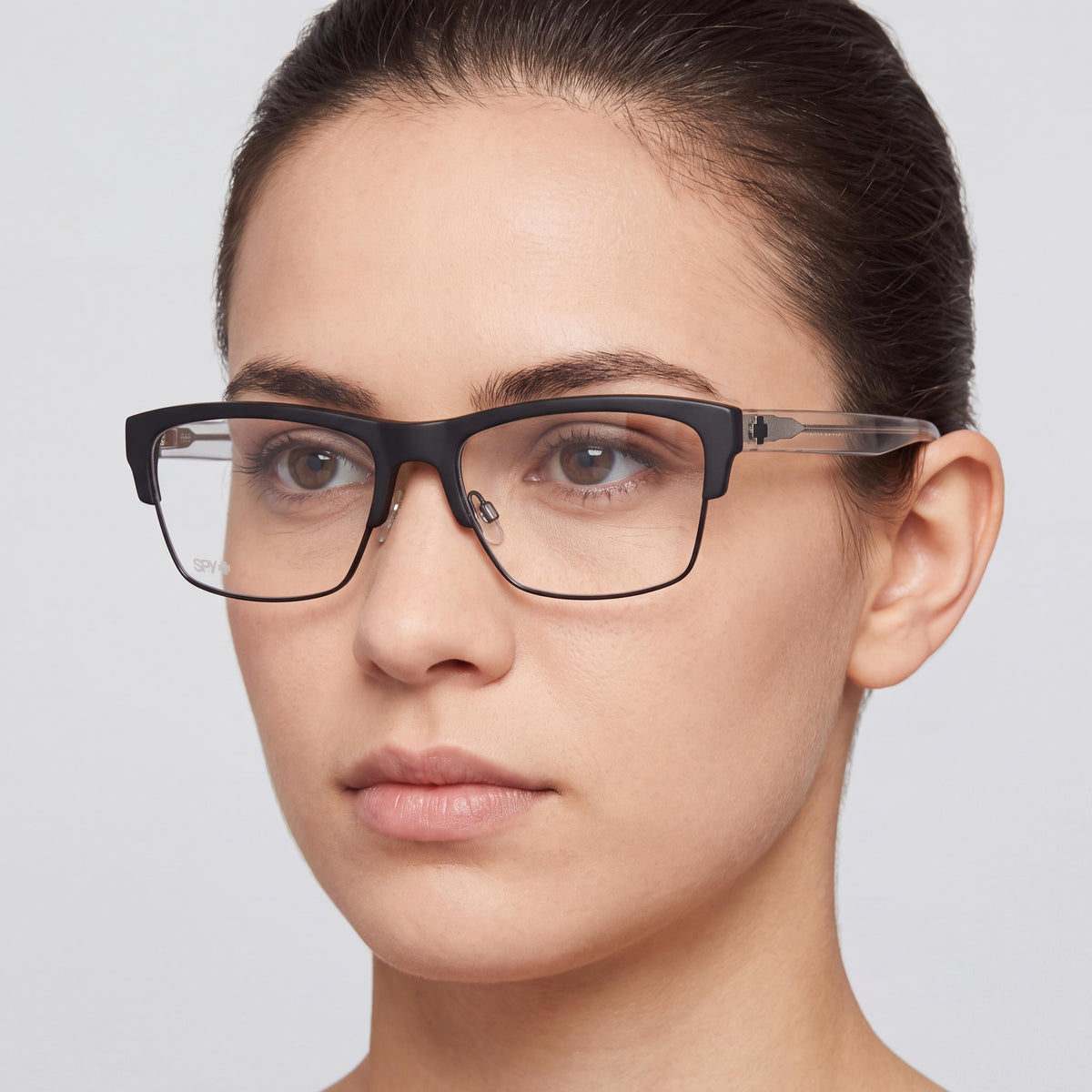 Spy Weston 5050 57 Unisex Acetate Eyeglasses Matte Black Gloss Crystal 57mm, Photo 4