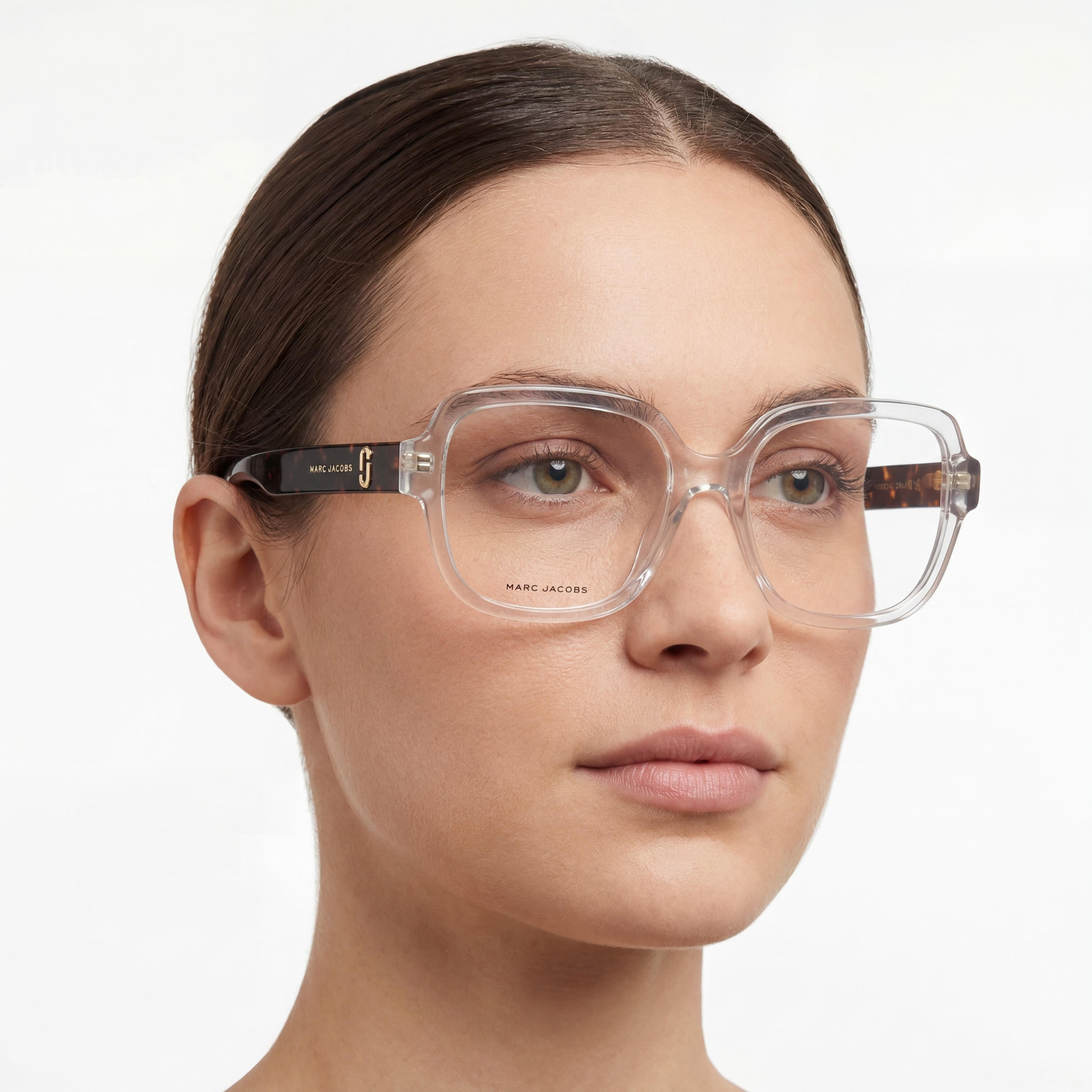 Gafas de sol Marc Jacobs MARC 725 para mujer, montura de celulosa, estilo casual, color cristal, color Habana, talla 55-16-145, Photo 4