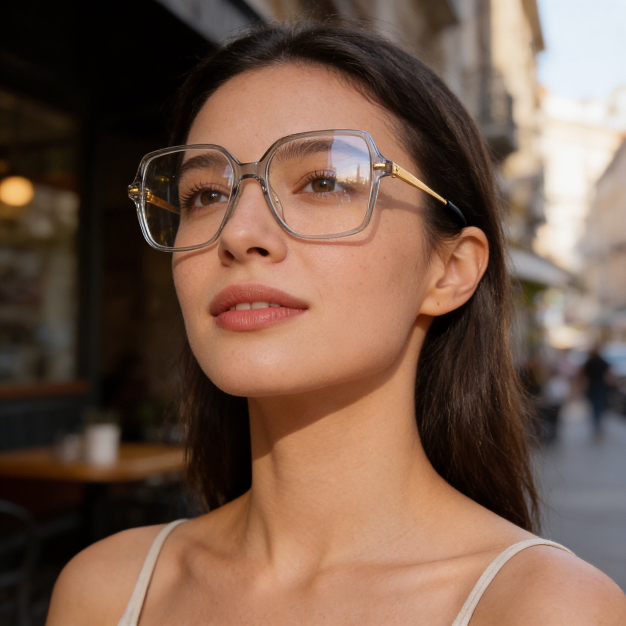 Gafas de sol rectangulares grises de acetato Carrera 3038 de 55 mm para mujer, Photo 4