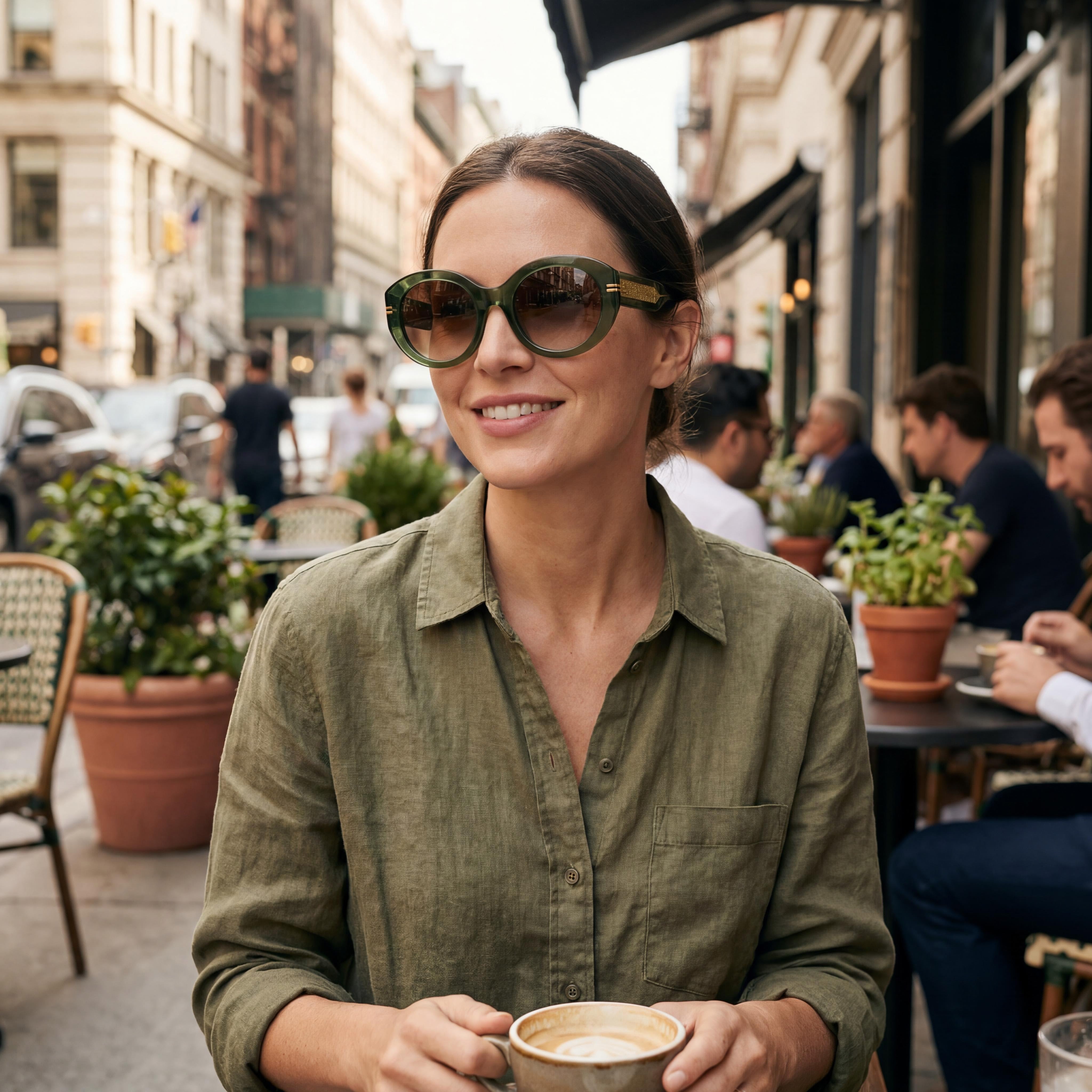 Marc Jacobs Mj 1110/S Women's Acetate Green Brown UV Protection Sunglasses 51mm Lens Width, Photo 6