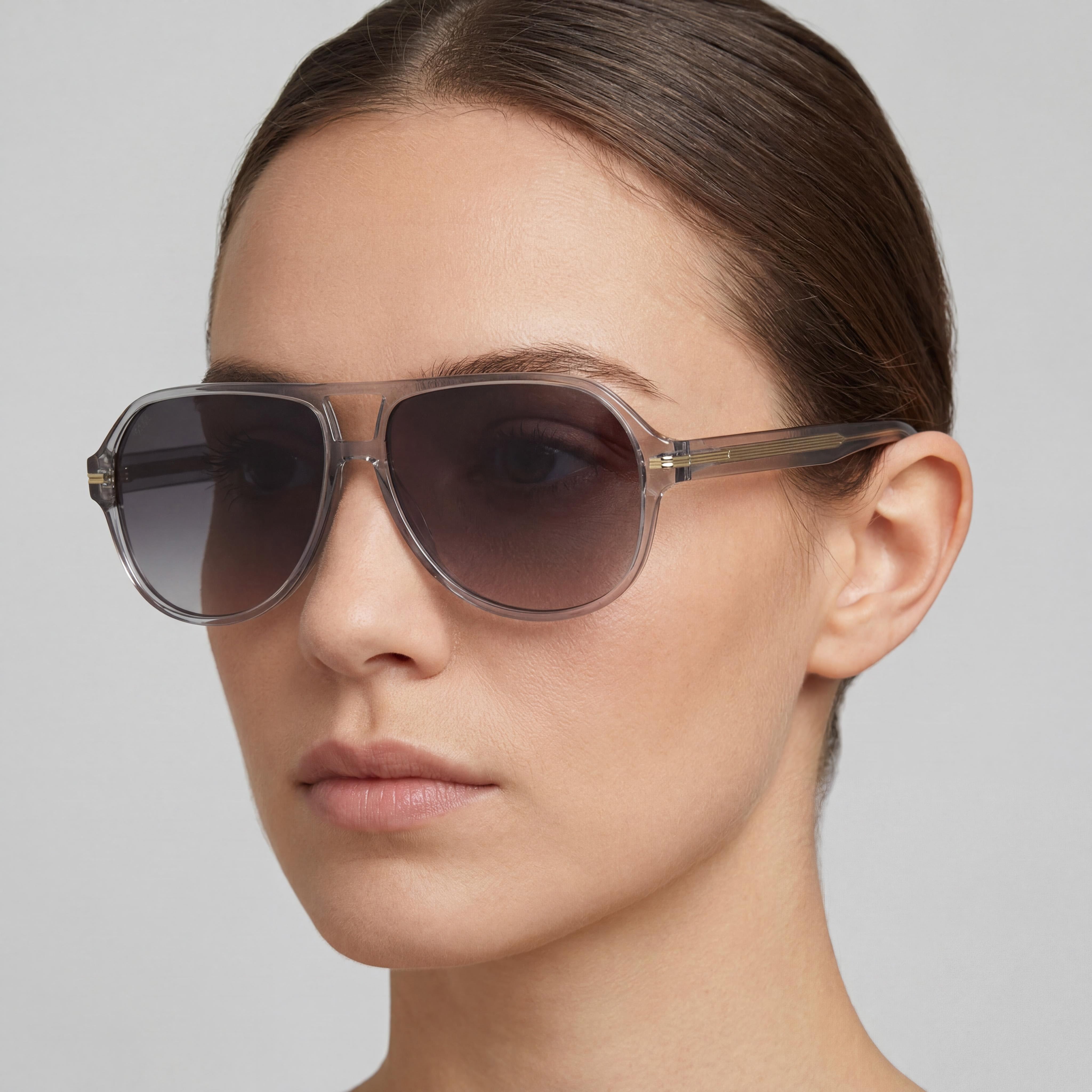 Hugo Boss BOSS 1507/S Women's Rectangular Eco Acetate Dark Grey Gradient Sunglasses 59-12-145, Photo 5