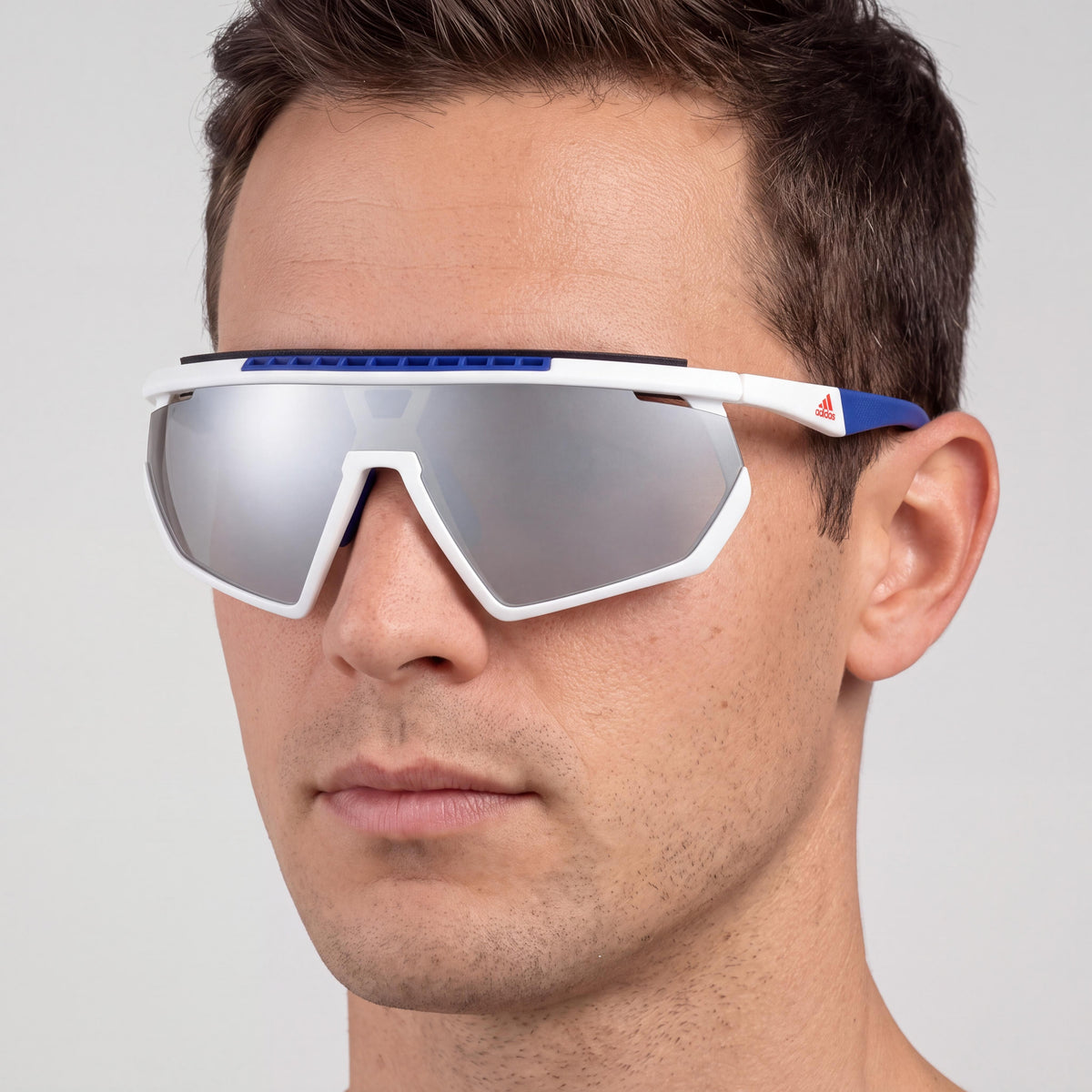 adidas Modern Men’s Sport Sunglasses, Mirrored Smoke Plastic Frame, Adjustable, UV Protection 140mm, Photo 3