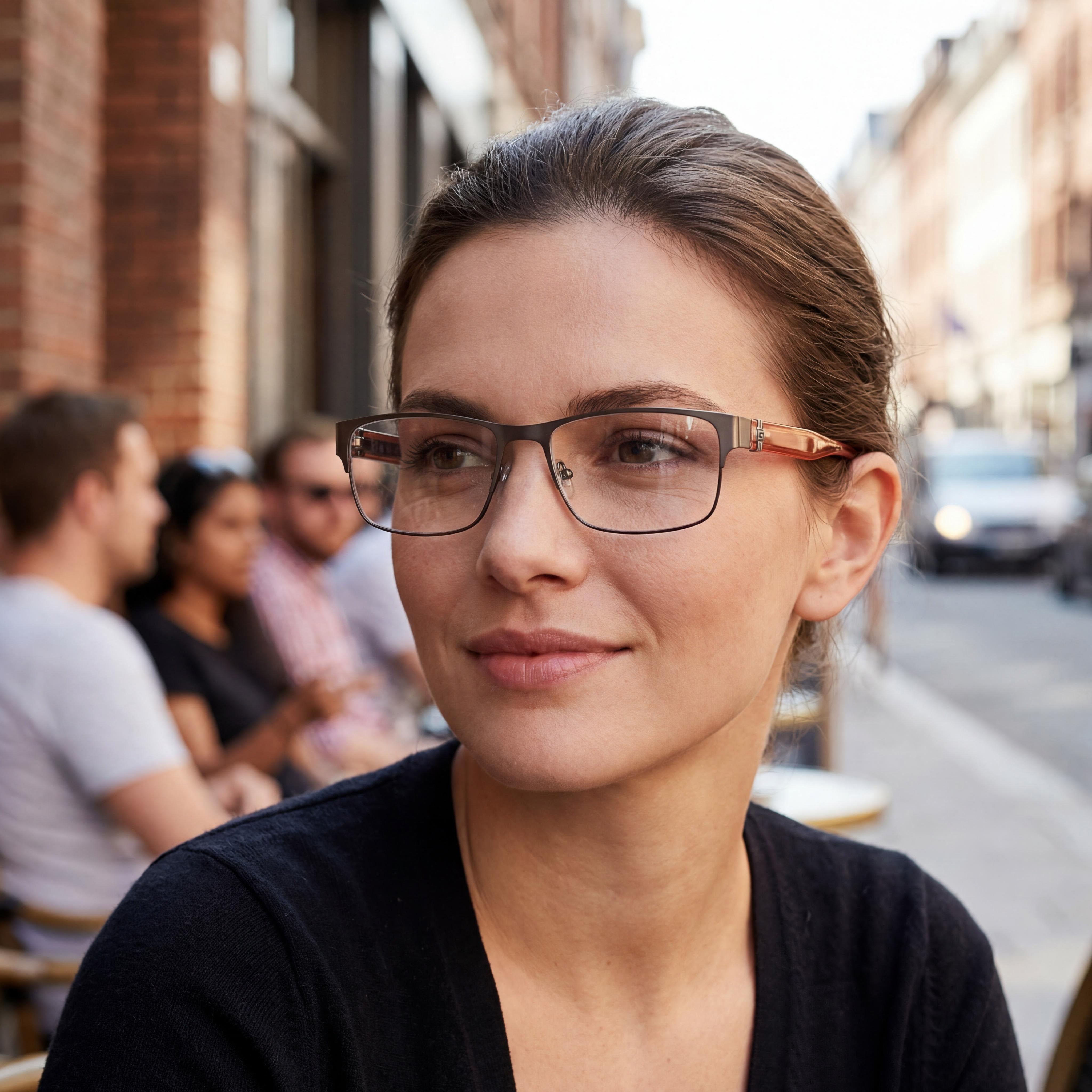 GUESS Gu50082 Women's Matte Dark Nickeltin Metal Non Eyeglasses 54mm, Photo 4