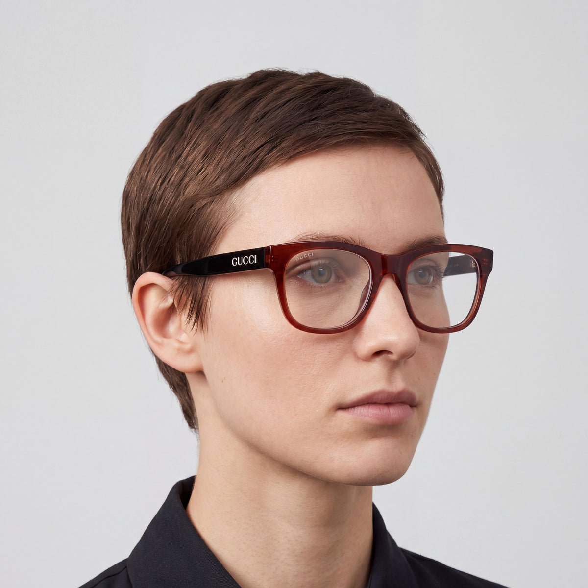 Gucci Gg1796o-007 Unisex Black Transparent Acetate Non- Eyeglasses 55-19-150, Photo 3