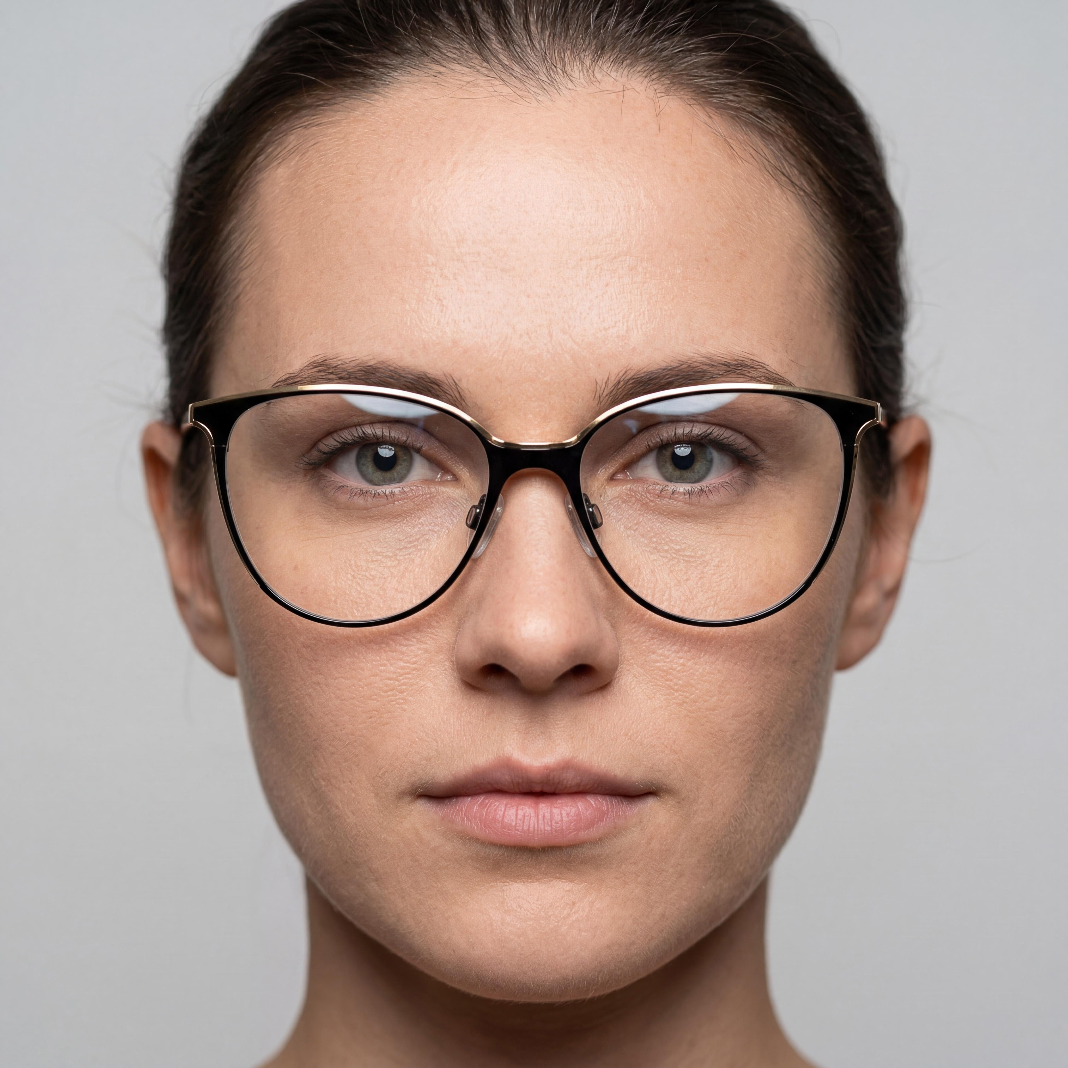 Gafas rag & bone RNB3032 para mujer, metal azul plateado, lentes transparentes, 54 mm, Photo 3