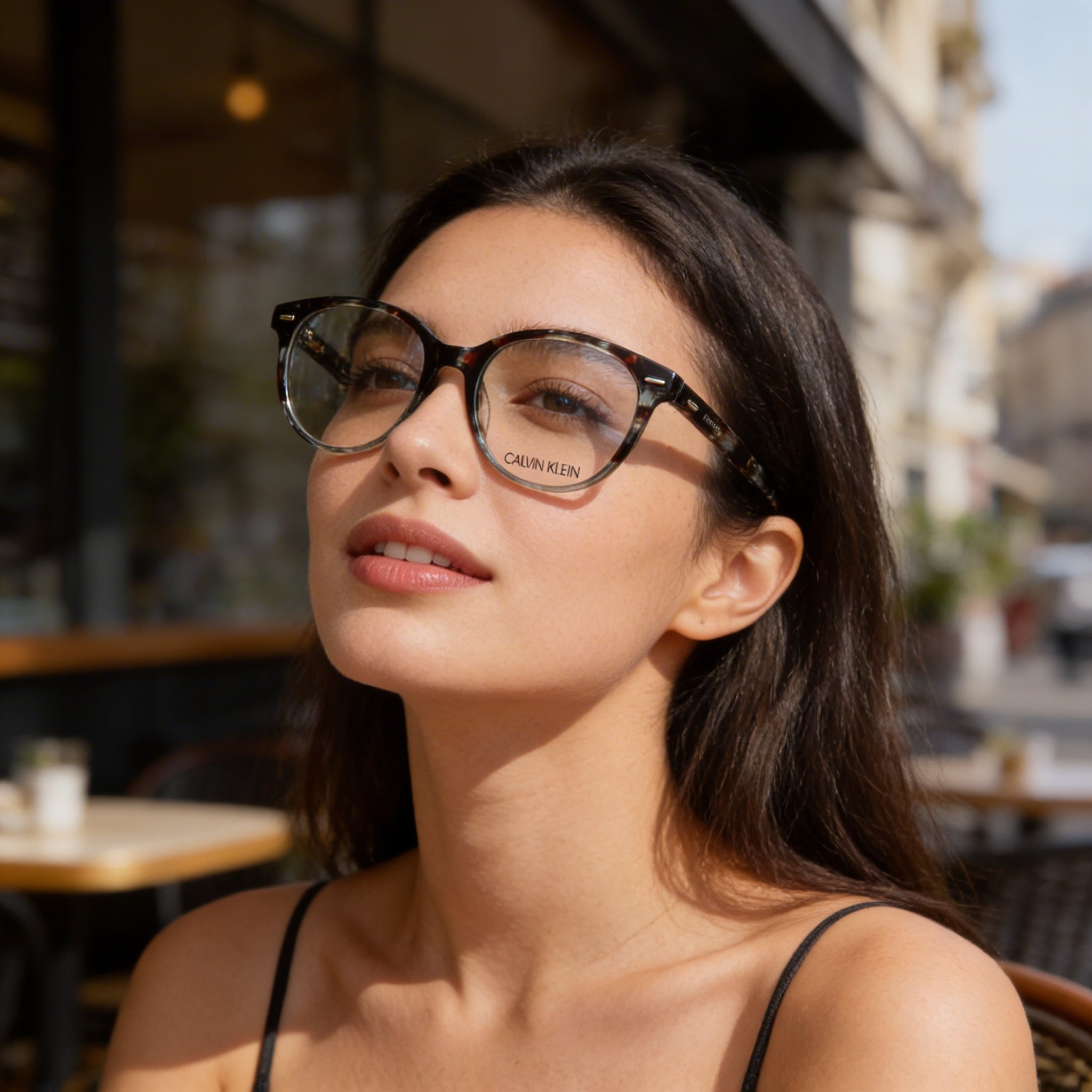Calvin Klein Eyewear Unisex Aqua Tortoise Alloy Steel 51mm UV Protection Non-Polarized, Photo 5