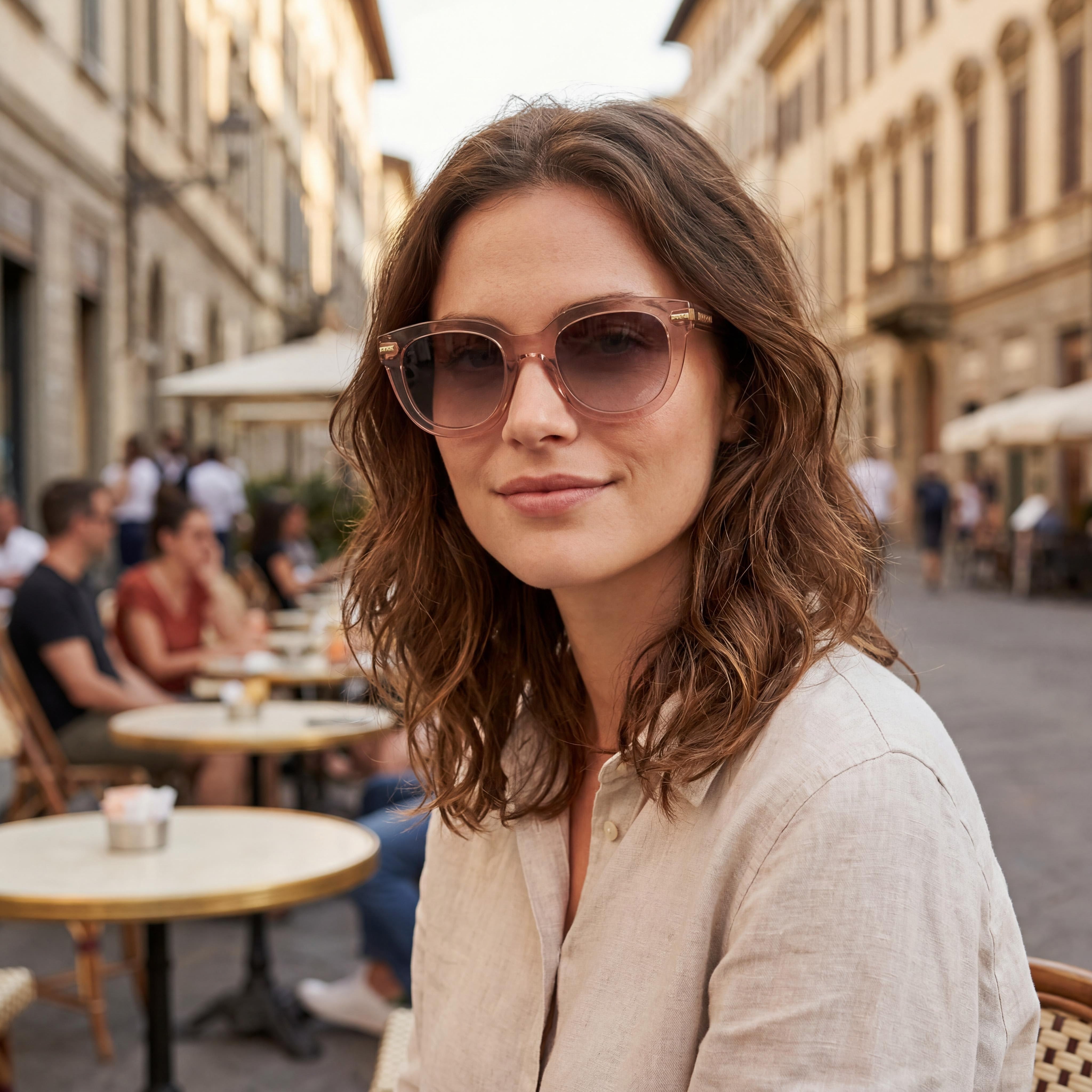 M Missoni Modern Women's Nude Acetate Frame Polycarbonate Lens UV Protection Sunglasses with 51mm Lens Width, Photo 6