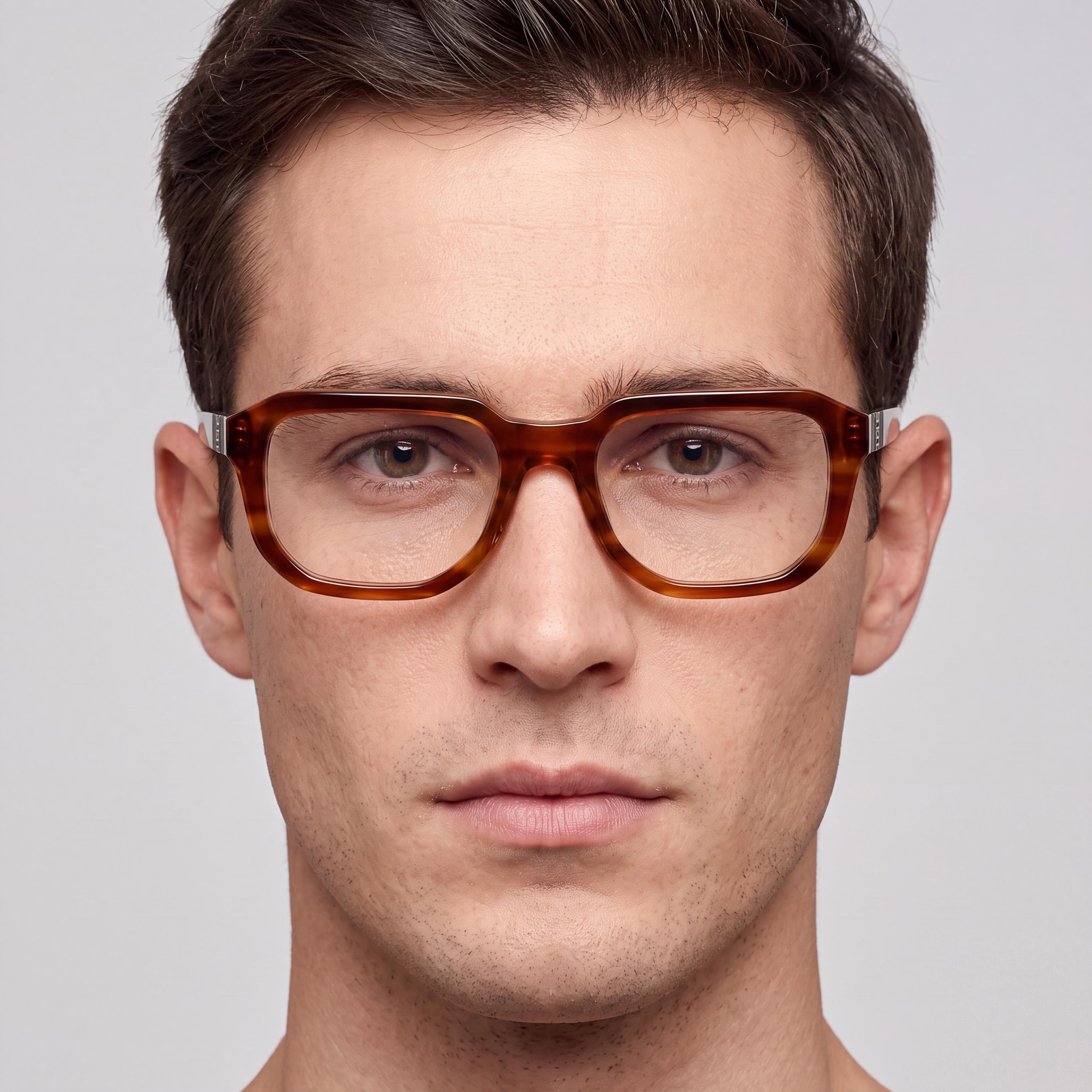 Gafas de sol Guess Gu50332 para hombre, color marrón claro, con montura de plástico y lentes de policarbonato, 52 mm, Photo 5