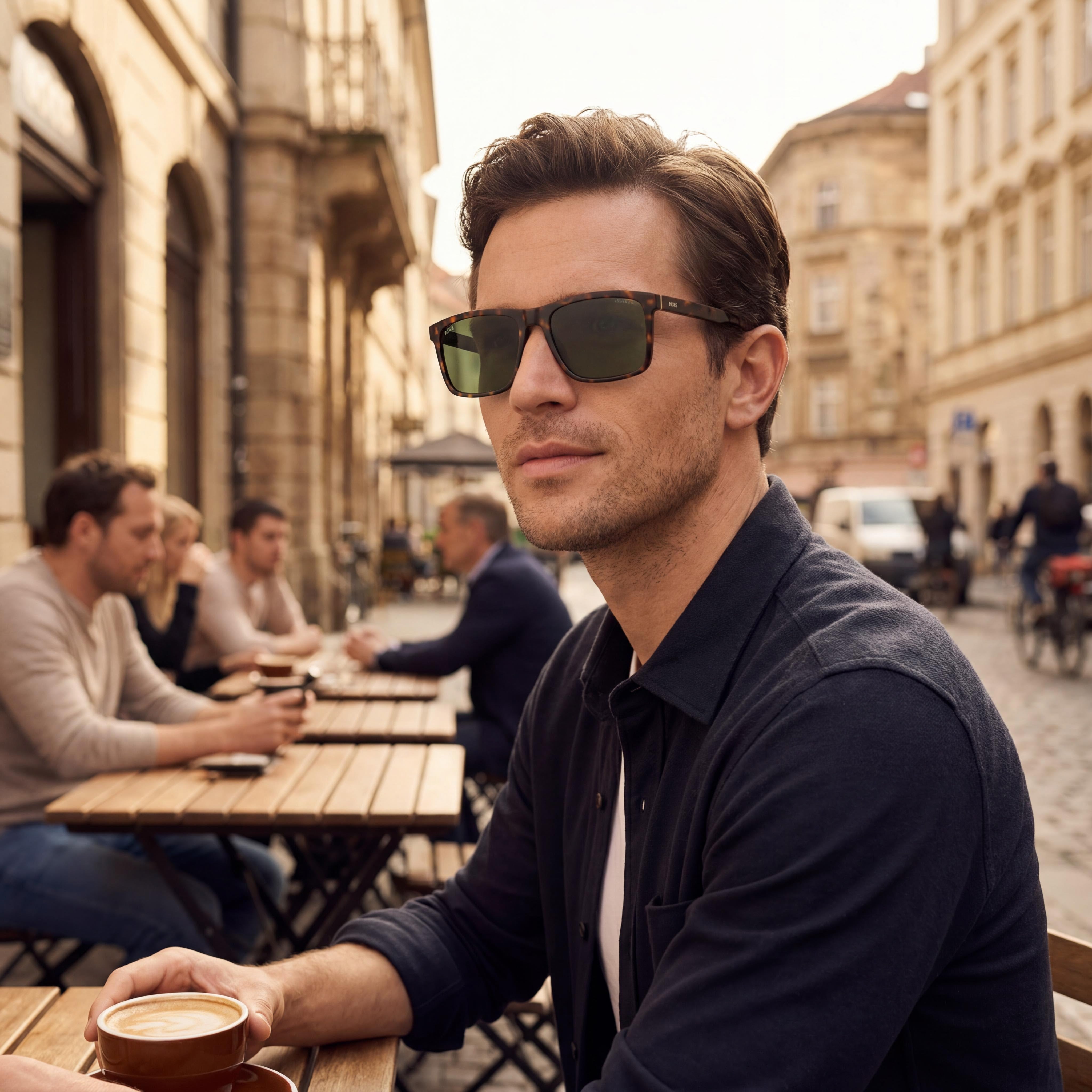 BOSS by Hugo Boss Men's Boss 1036/S Plastic Frame Dark Havana Green UV Protection Non-Polarized Eyewear 58mm, Photo 6