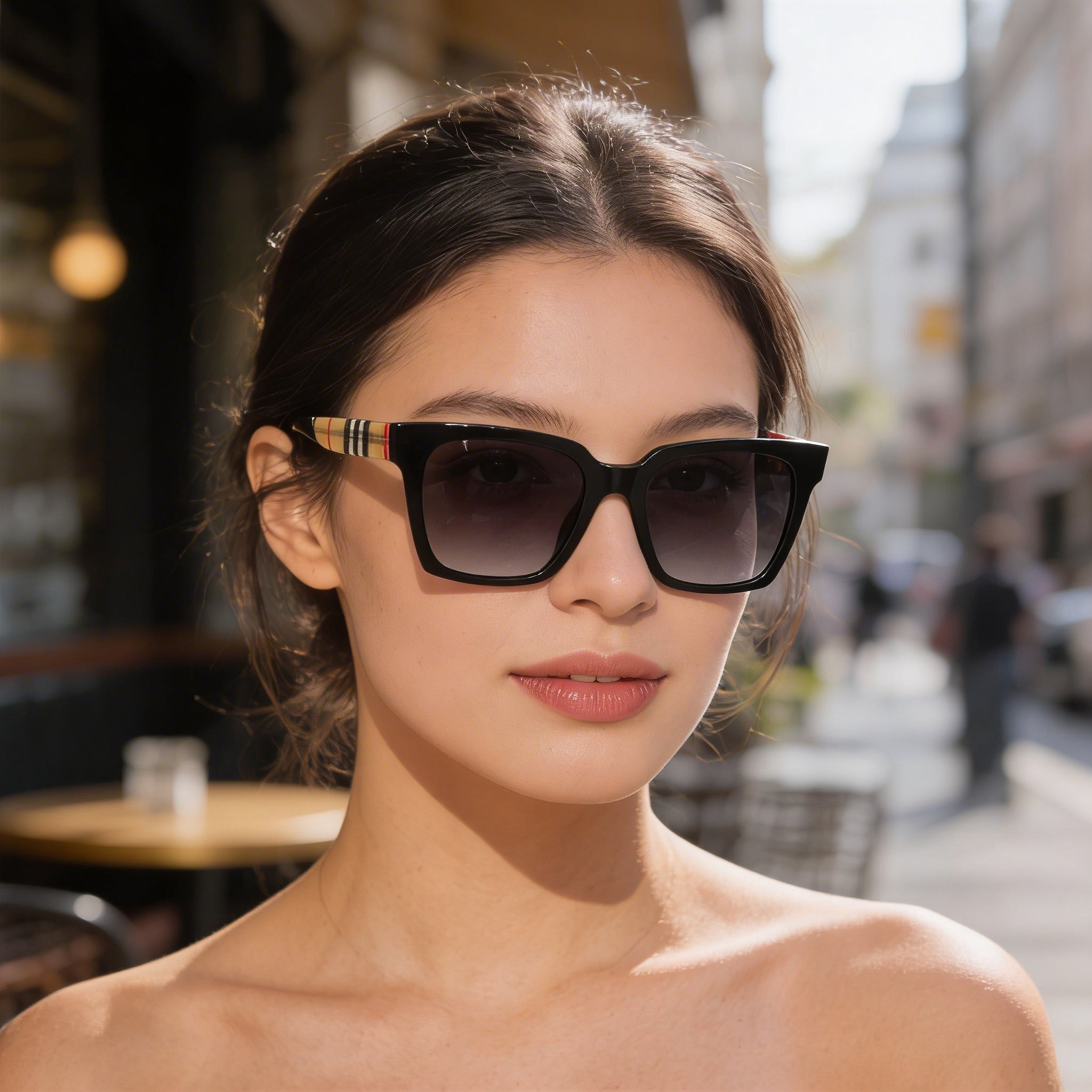 Burberry Be4335 Maple Women's Composite Black Gray Gradient UV Protected Non-Polarized 53mm Sunglasses, Photo 5