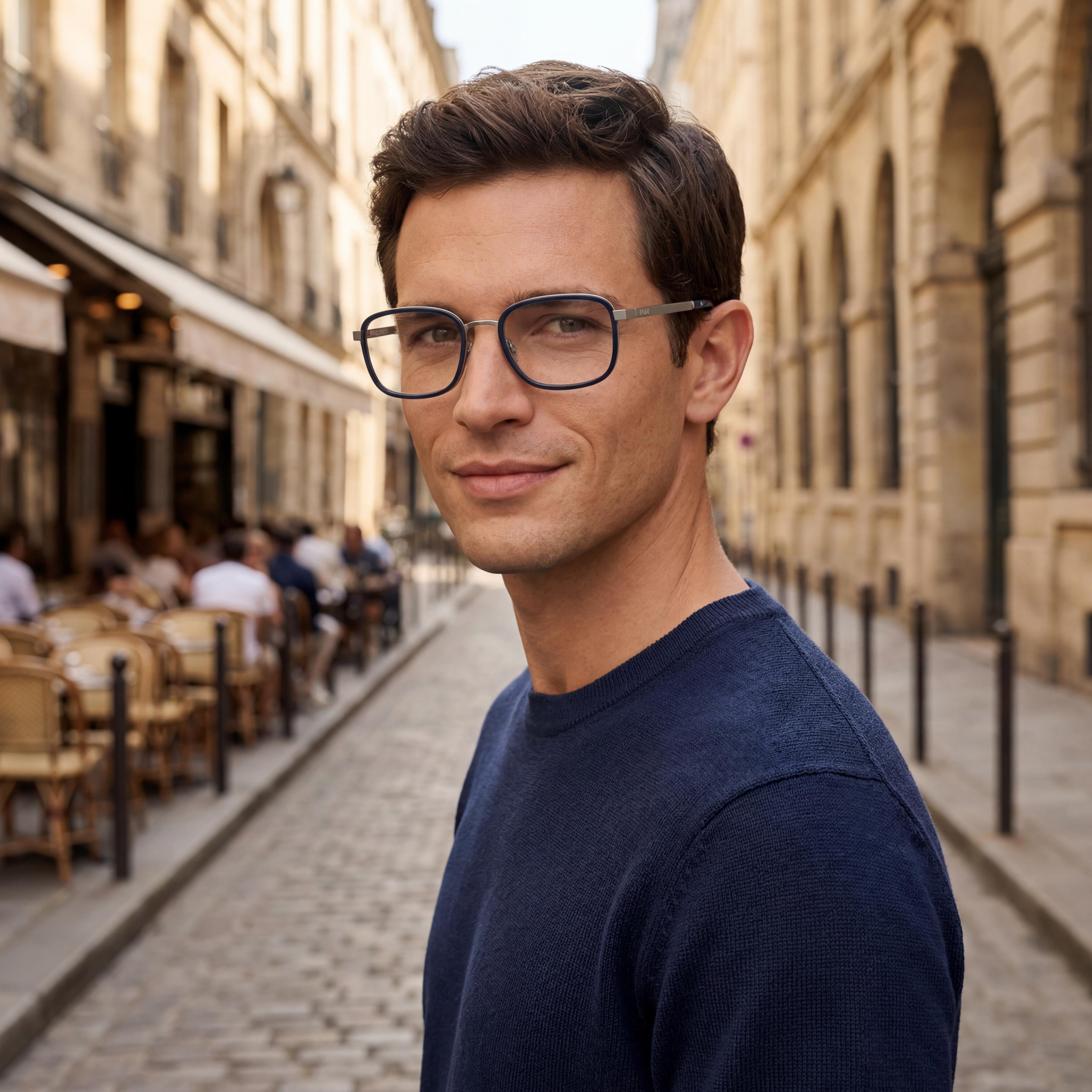 POLO RALPH LAUREN Ph1225 Men's Rectangular Metal Prescription Eyeglass Frames Navy Blue/Silver 56-20-150, Photo 6