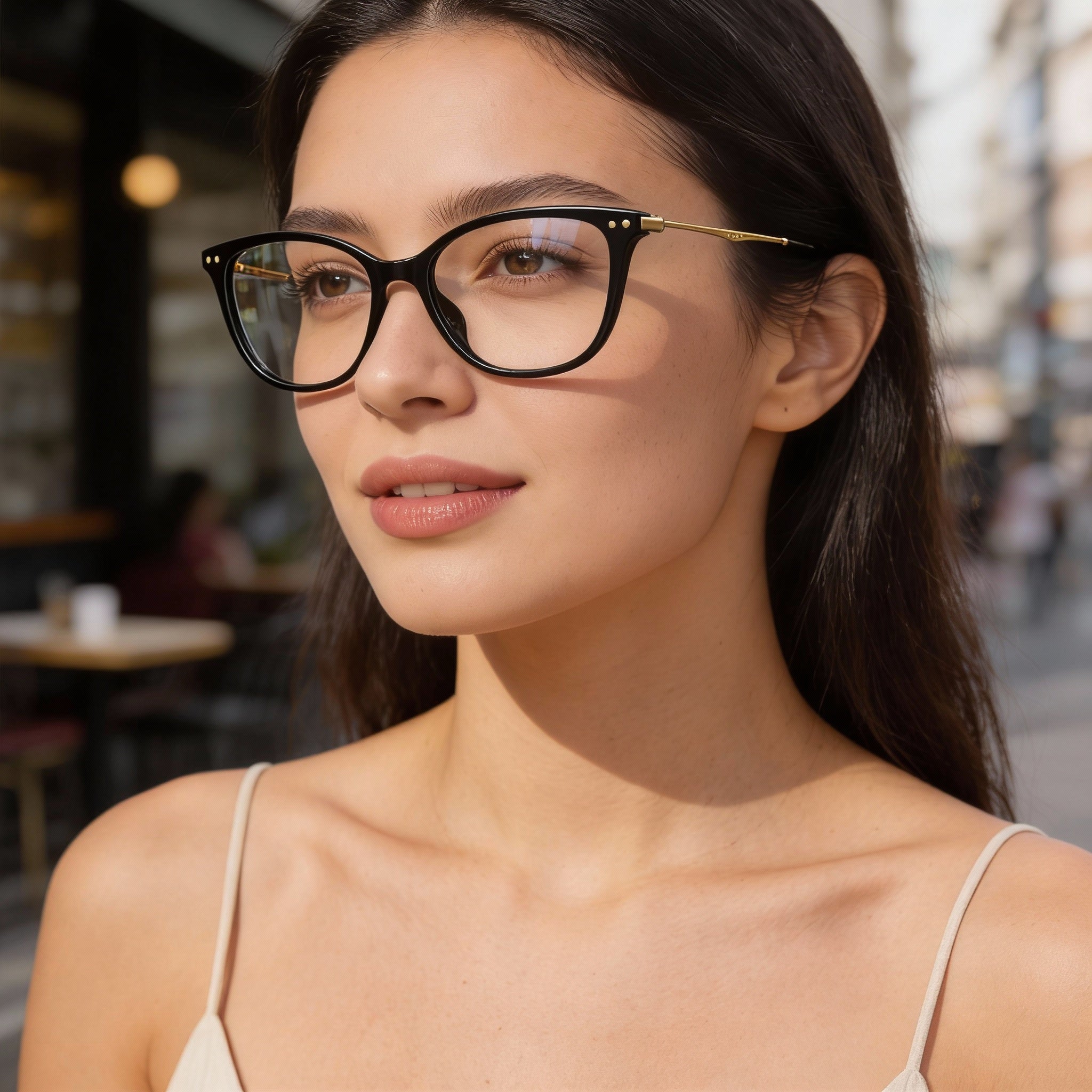 Levi's Women's Cat Eye Polymethyl Methacrylate Black Non- Eyeglasses LV 5021 51-16-140, Photo 4