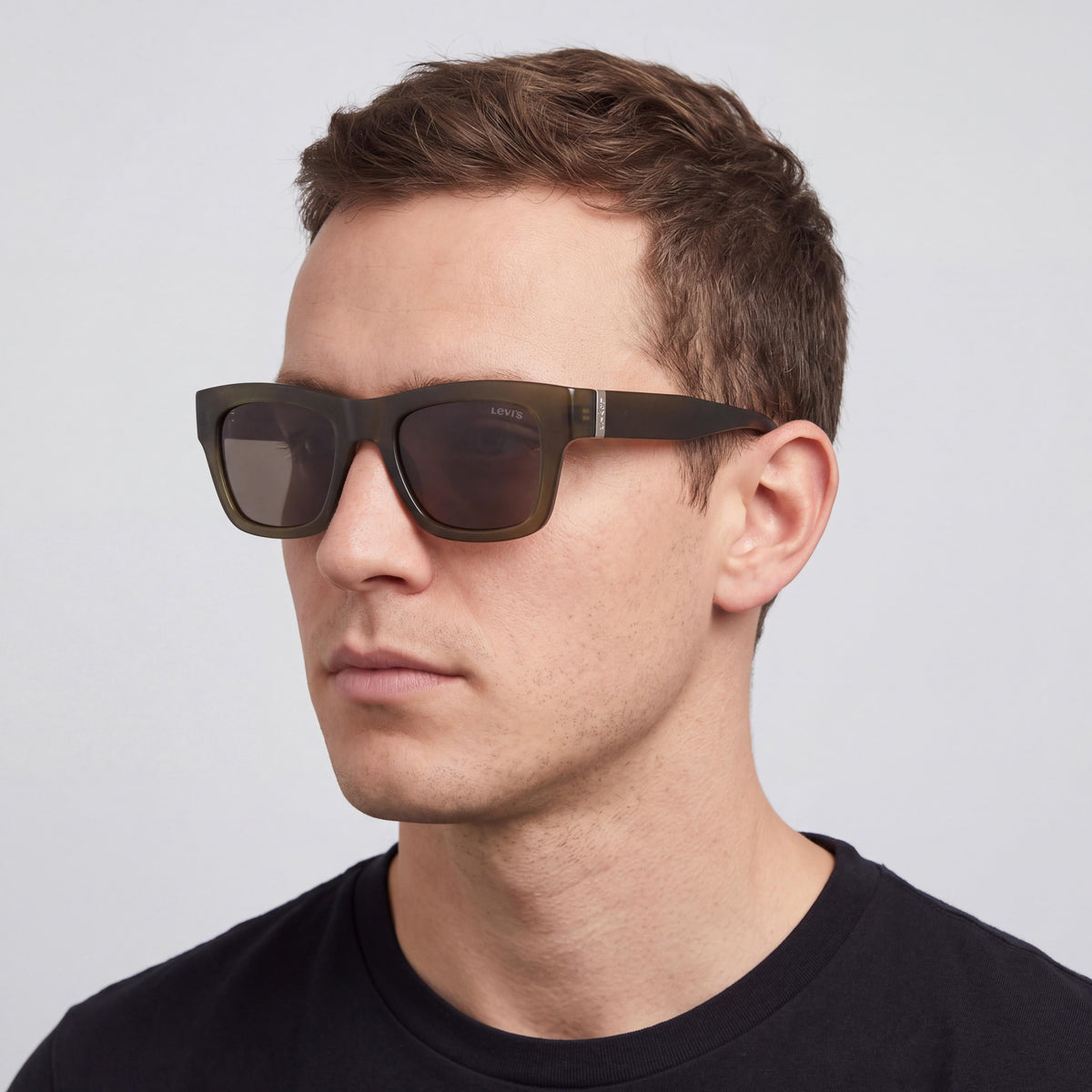 Gafas de sol unisex modernas Levi's de poliamida ecológica en color verde, ancho de lente de 52 mm, puente de 21 mm, longitud de patilla de 140 mm, Photo 5