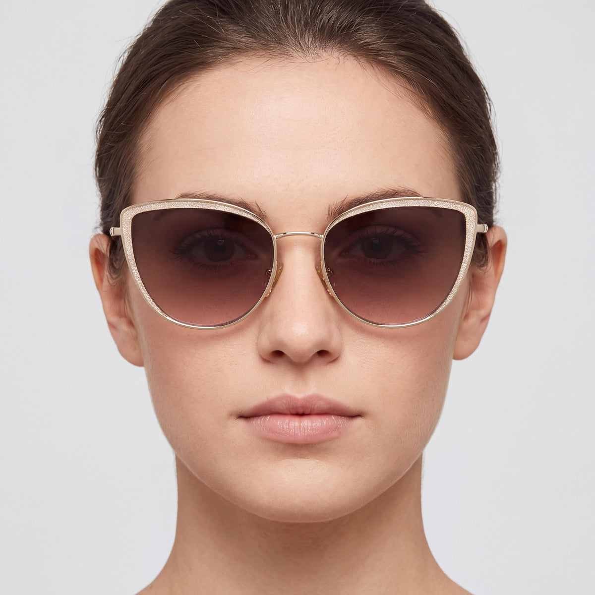 kate spade new york Cat Eye Sunglasses Women's Gold Brown Stainless Steel 56mm, Photo 4
