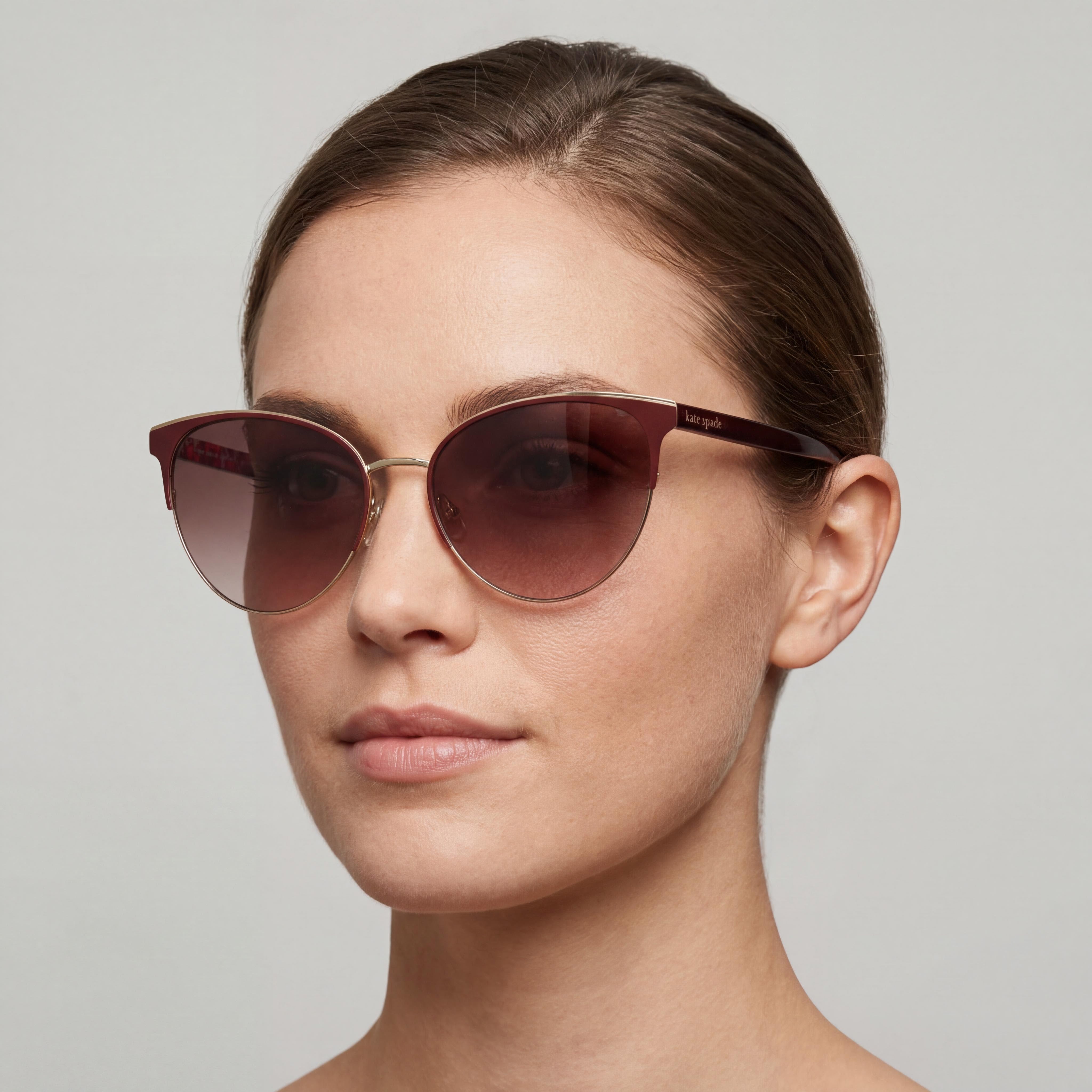 kate spade new york Casual Women's Red Pink Stainless Steel Pink Shaded UV Sunglasses 57mm, Photo 5