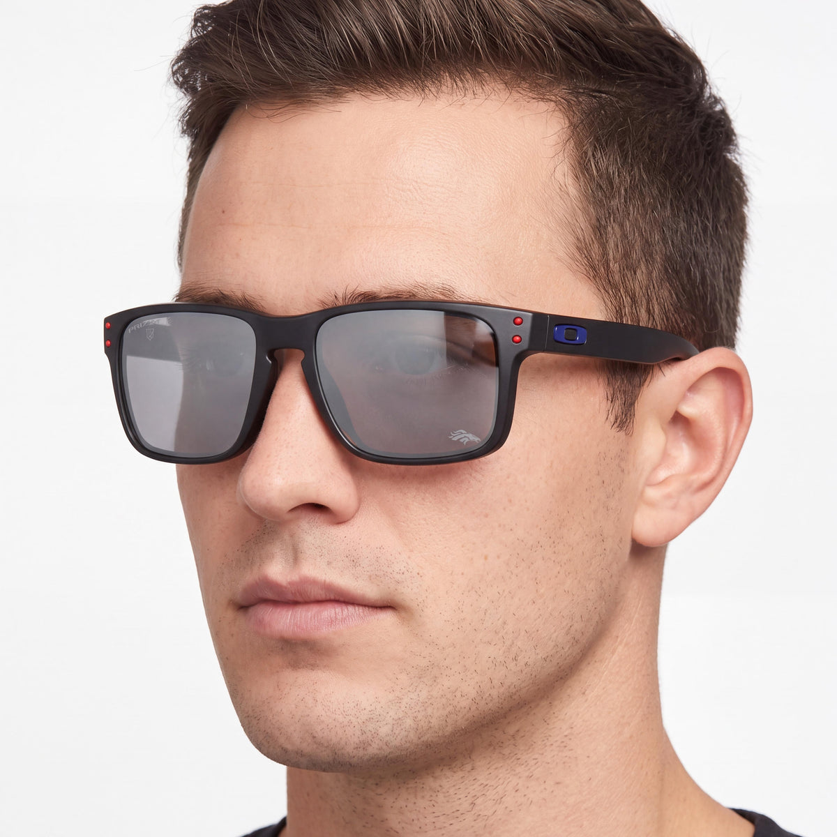 Oakley Holbrook Men's NFL Special Edition Square Matte Black Prizm Black Iridium Non-Polarized 100% UV 57mm Sunglasses, Photo 4