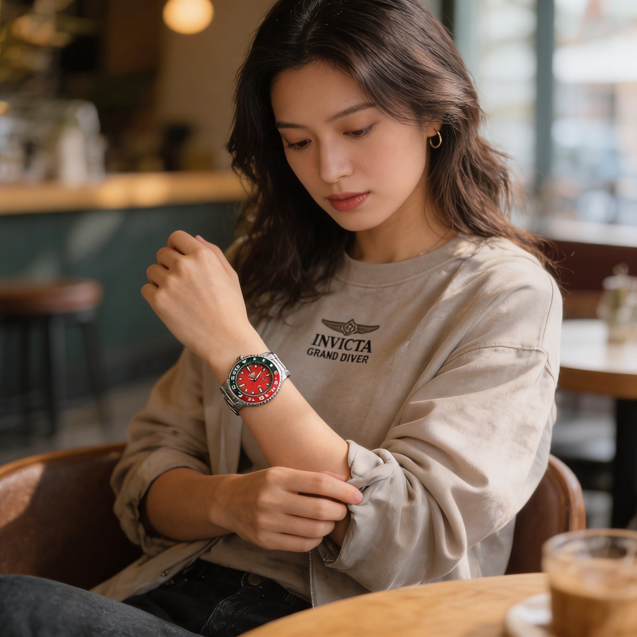 Invicta Grand Diver - Miami Edition 49118 Men's Stainless Steel Automatic Orange Dial Dive Watch 47mm, Photo 4