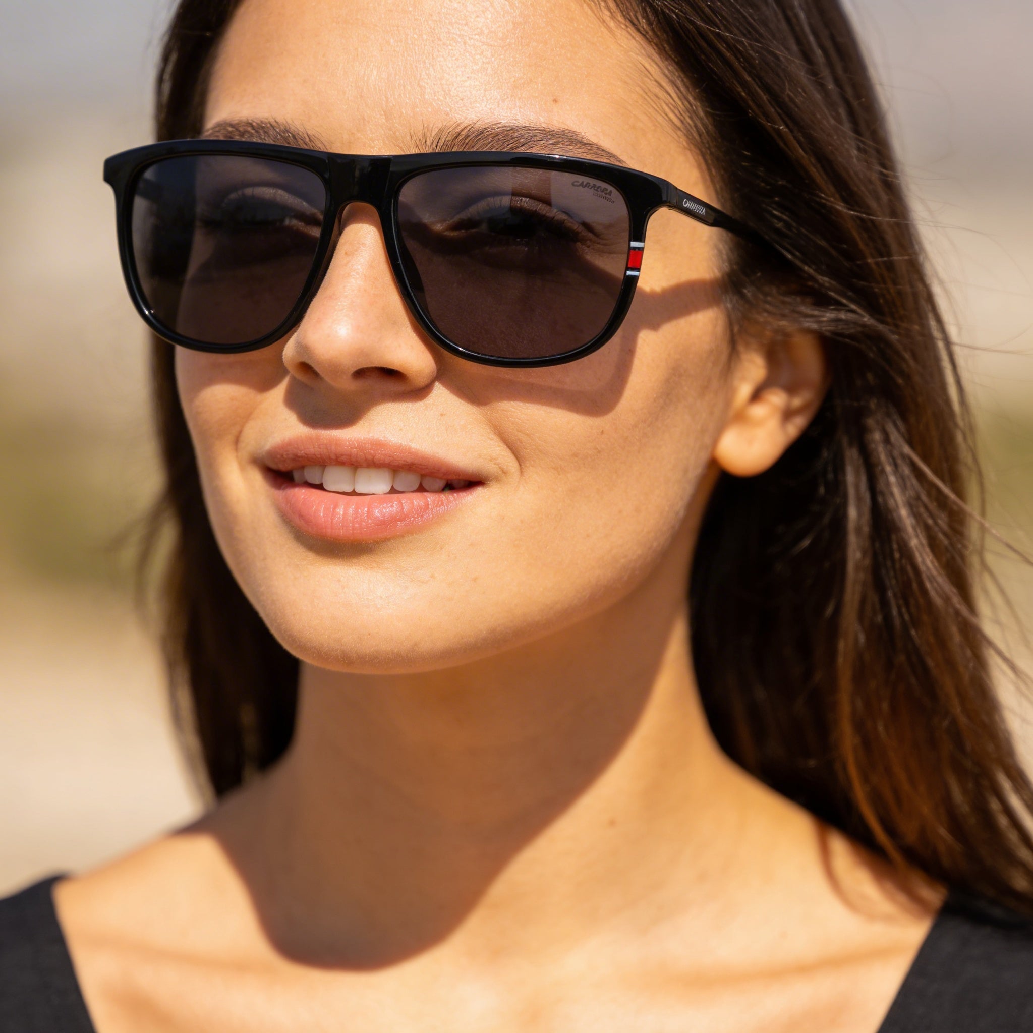 Gafas de sol unisex Carrera 218/S con montura de plástico negra y lentes polarizadas grises, 100 % protección UV, 58 mm, Photo 4