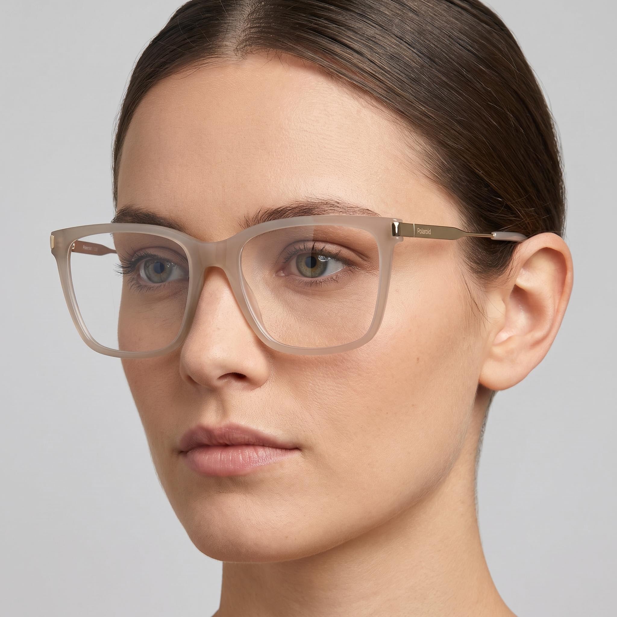Gafas Polaroid PLD D528 de poliamida no ecológica para mujer con lente de demostración, beis, lente de 53 mm, Photo 5