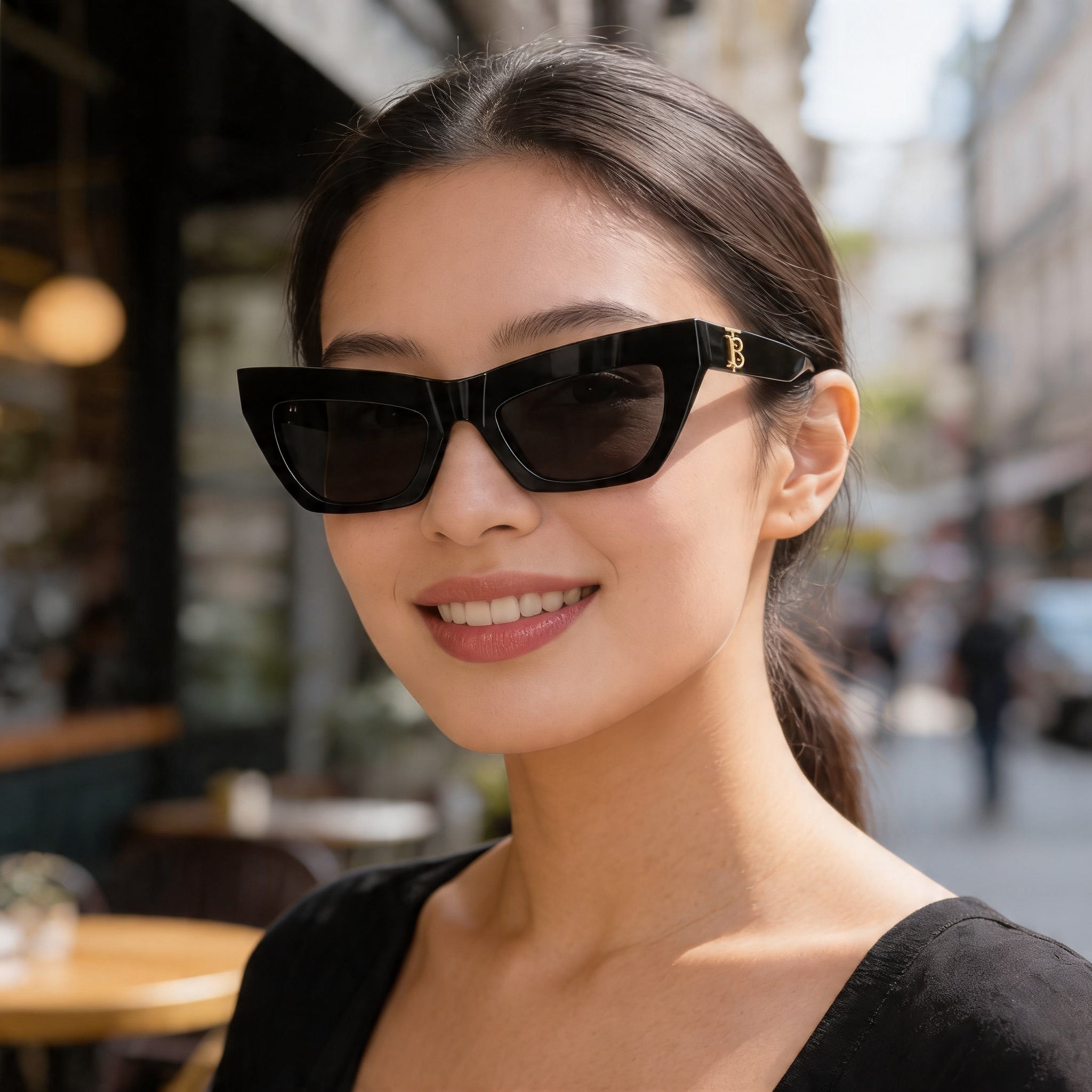 BURBERRY Be 4405 Unisex Negro Gris Oscuro Montura de Acetato Gafas de Sol de No Policarbonato 51mm, Photo 5