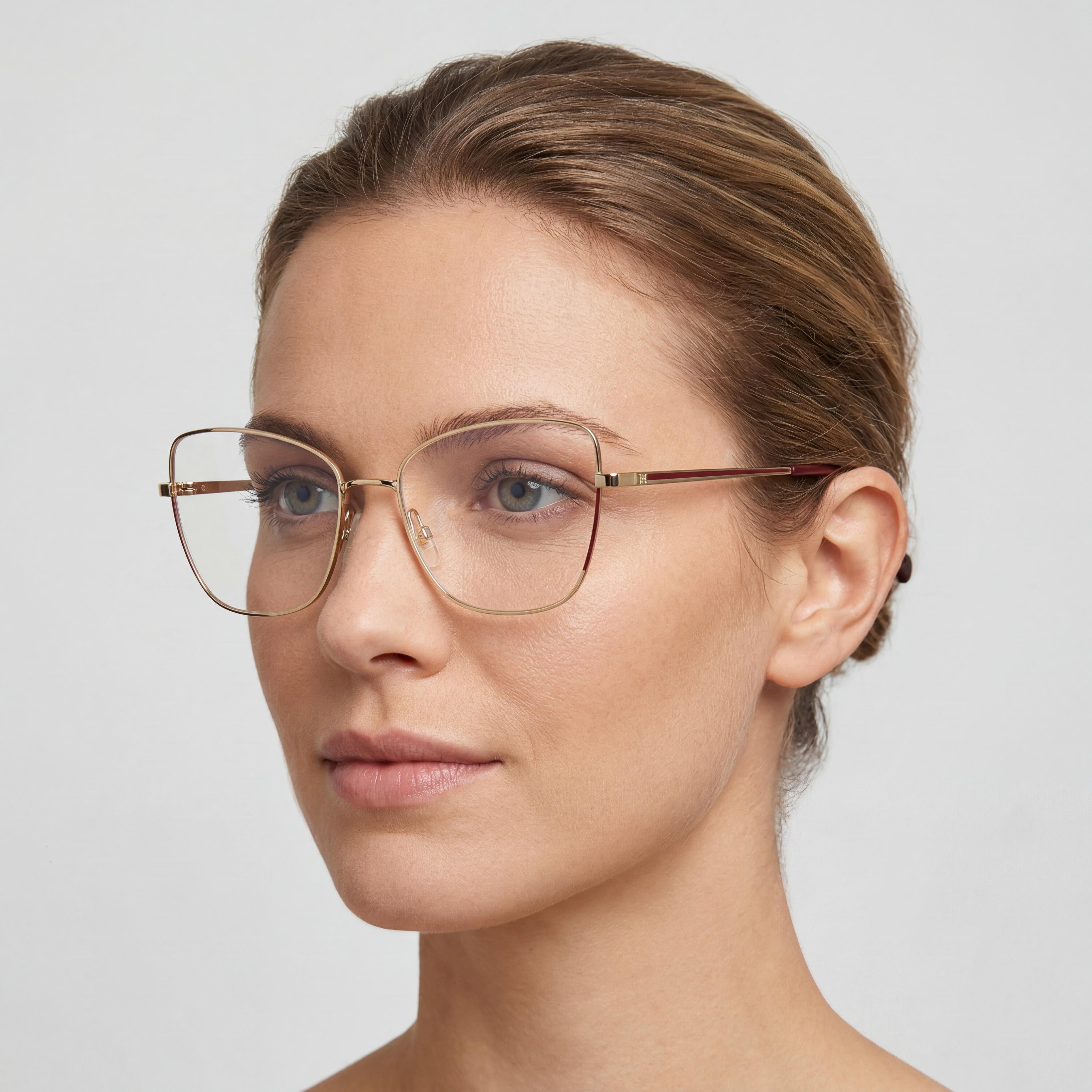 Carolina Herrera Her 0209 Gafas de Sol de Mujer con Montura Metálica y Cristales de Policarbonato en Granate Dorado 56-17-145mm, Photo 4