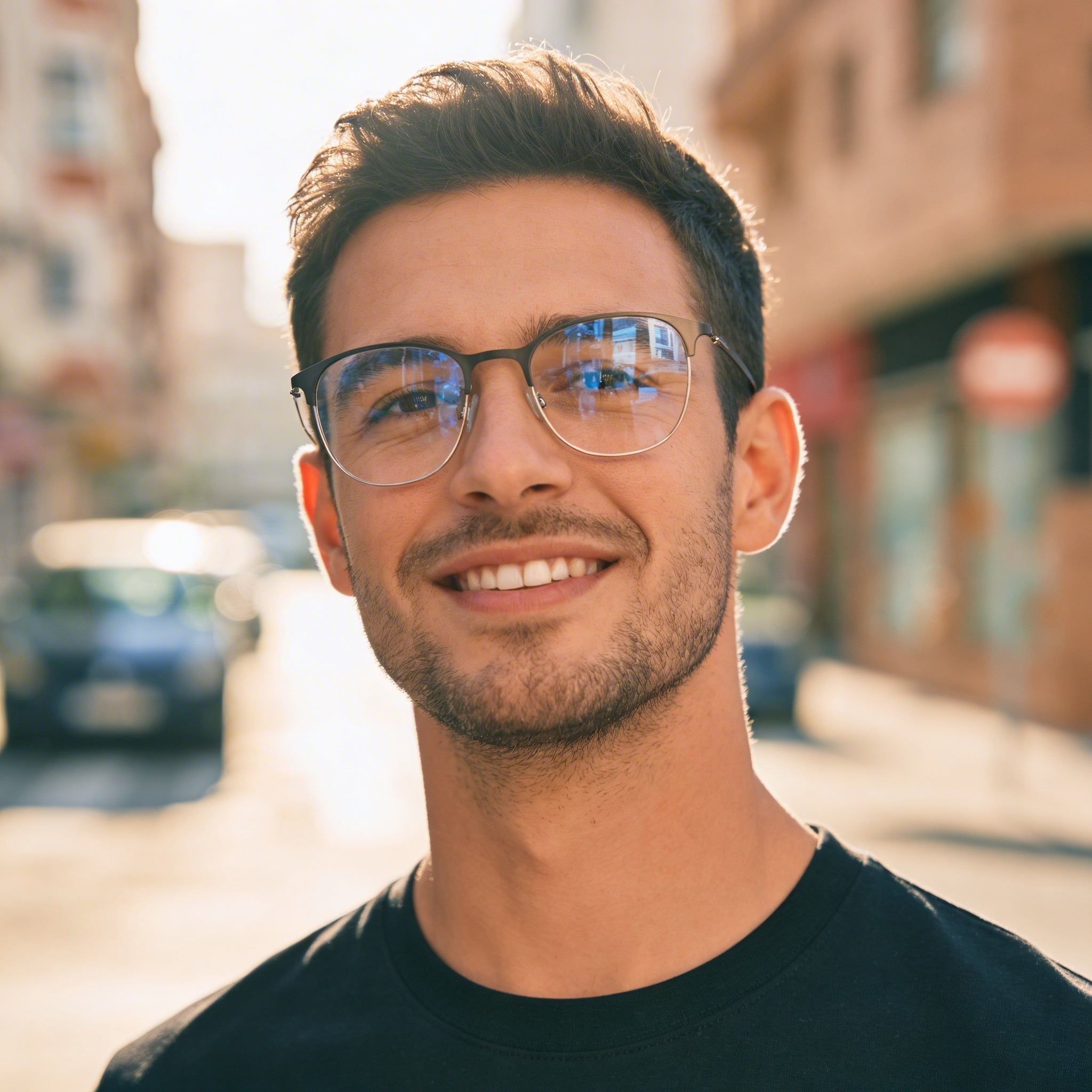 Flexon E1142 Men's Metal Non- Eyeglasses Matte Gunmetal 51mm, Photo 5