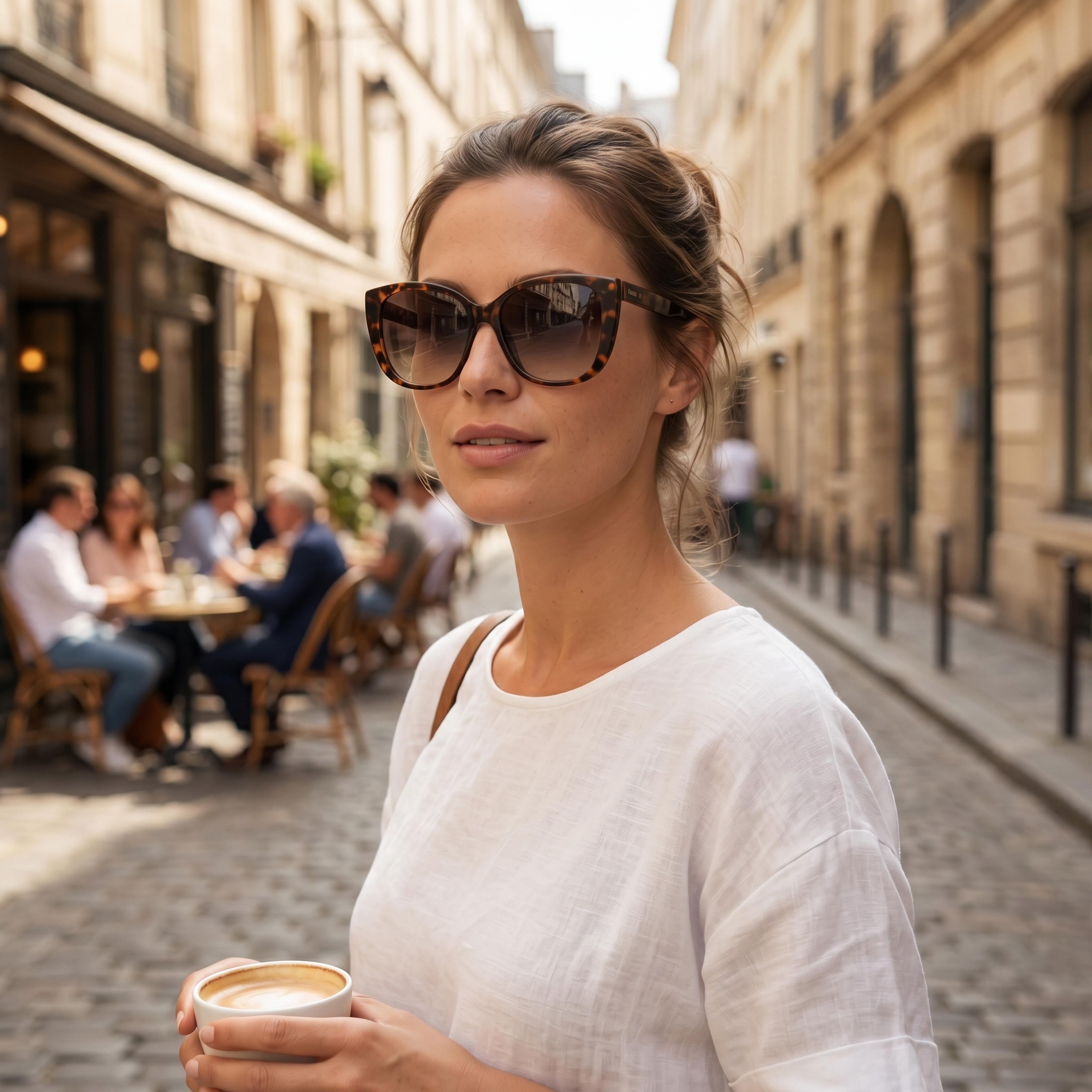 QUAY AUSTRALIA Gafas de sol polarizadas con protección UV para mujer, modelo Ever After, montura inyectada color carey ahumado taupé, lente de 58 mm, Photo 6