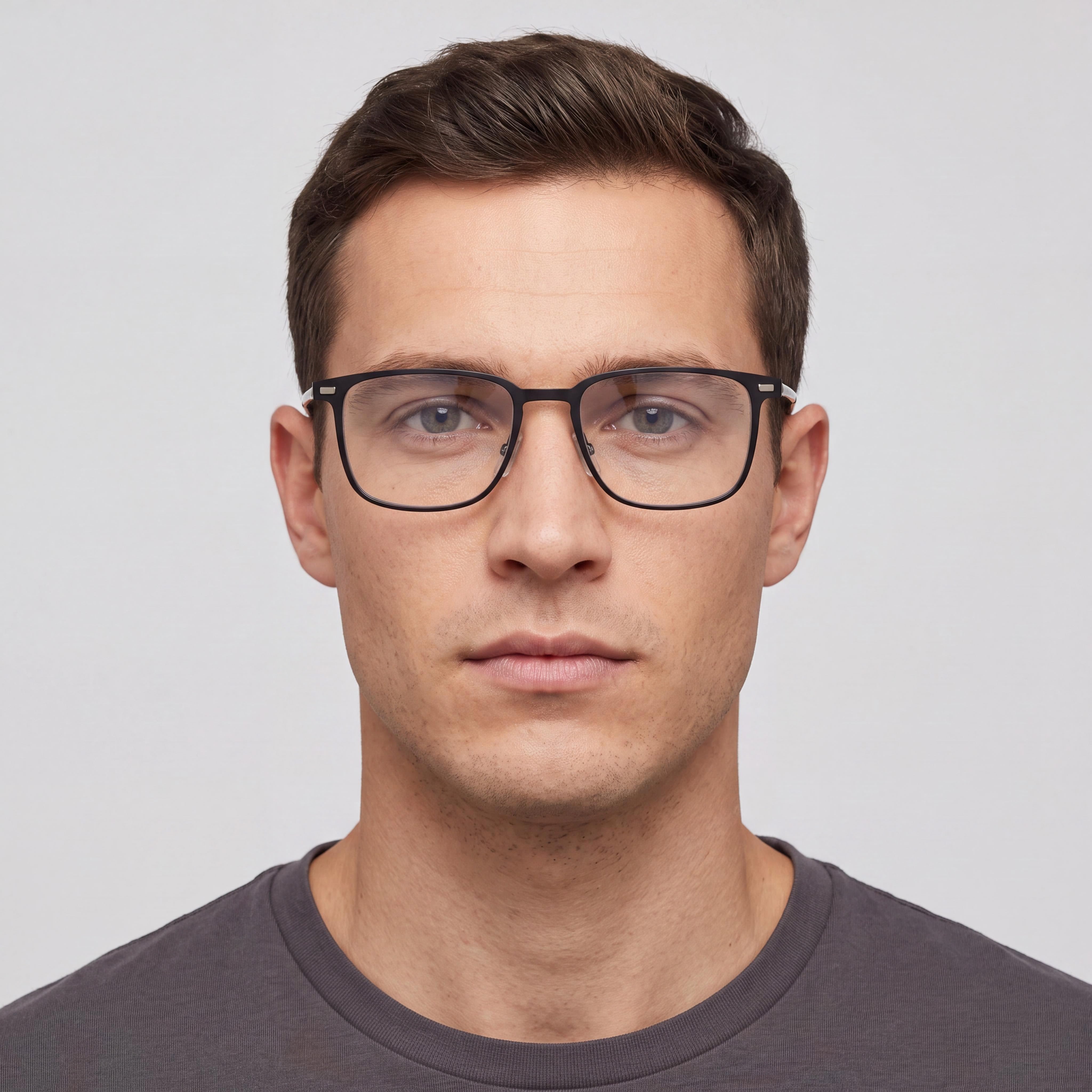 Hugo Boss Boss 1021 Men's Eyeglasses with Metal Frame in Matte Black finish, featuring a 52mm Lens Width., Photo 4