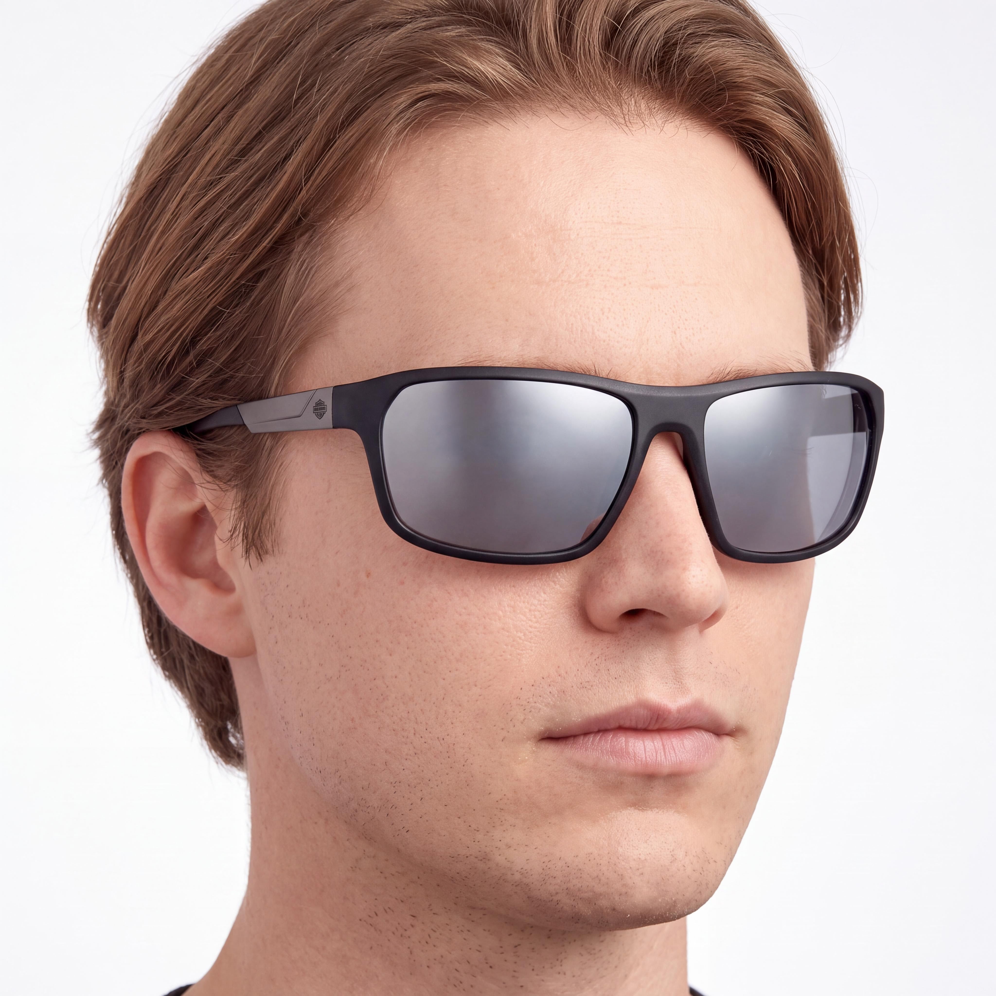Harley-Davidson Hd00027 Unisex Matte Black Gunmetal Plastic Multicolor Non-Polarized Eyewear 61-16-125mm, Photo 3