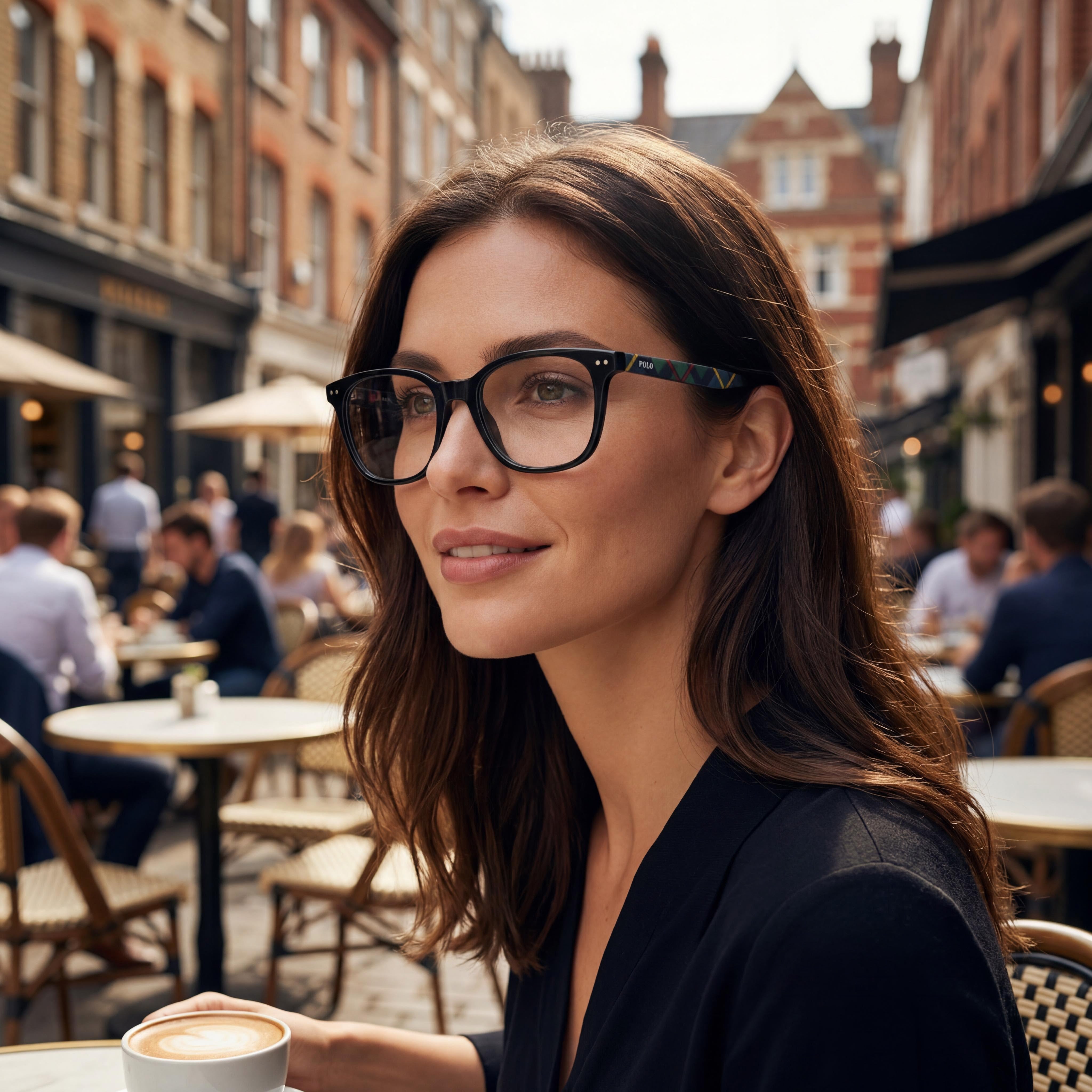 POLO RALPH LAUREN Ph2184 Women's Plastic Eyewear Frame Matte Transparent Dark Grey 53mm, Photo 6