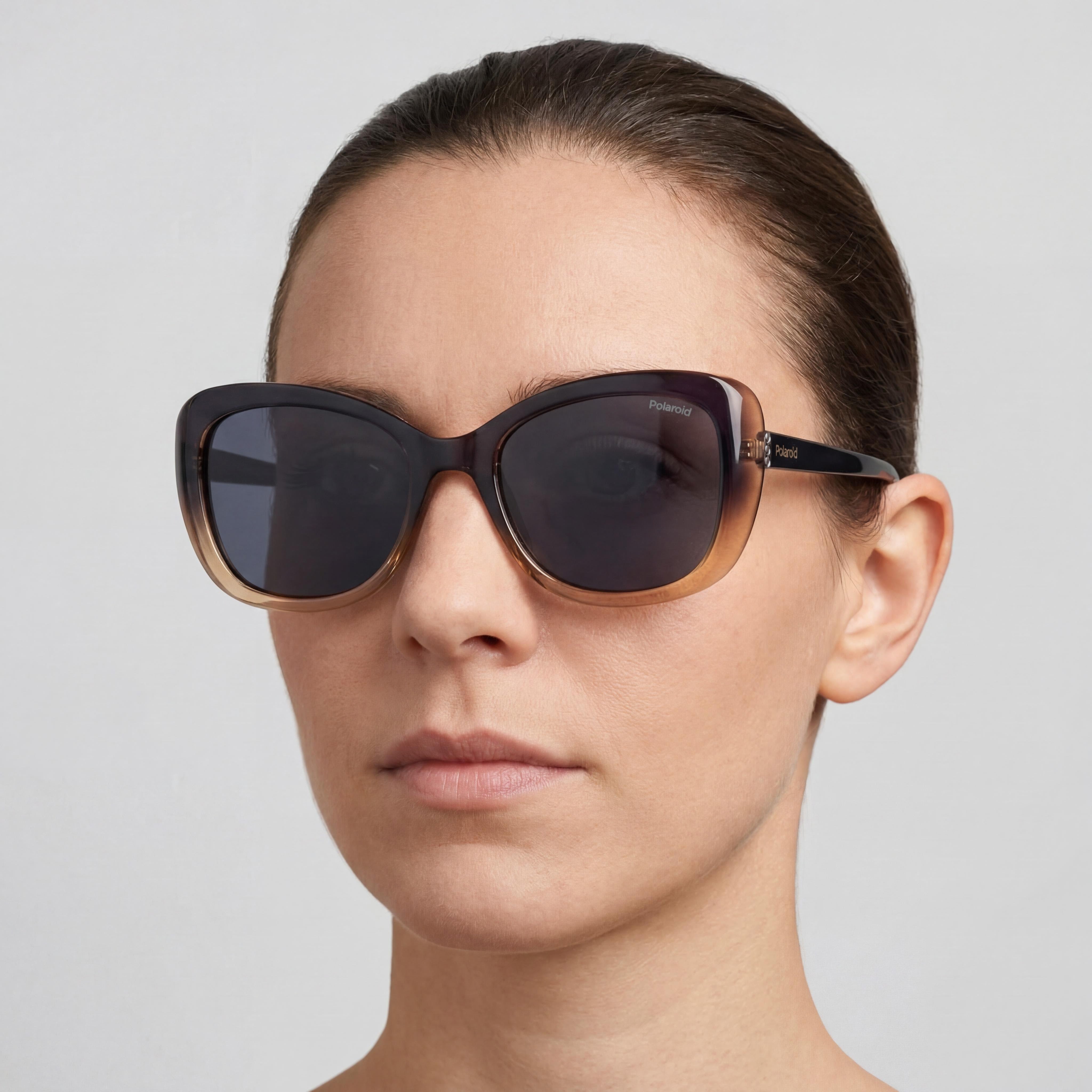 Polaroid Minimalist Women's Non-Polarized Polycarbonate Sunglasses, Blue Beige, 53mm Lens Width, Photo 5