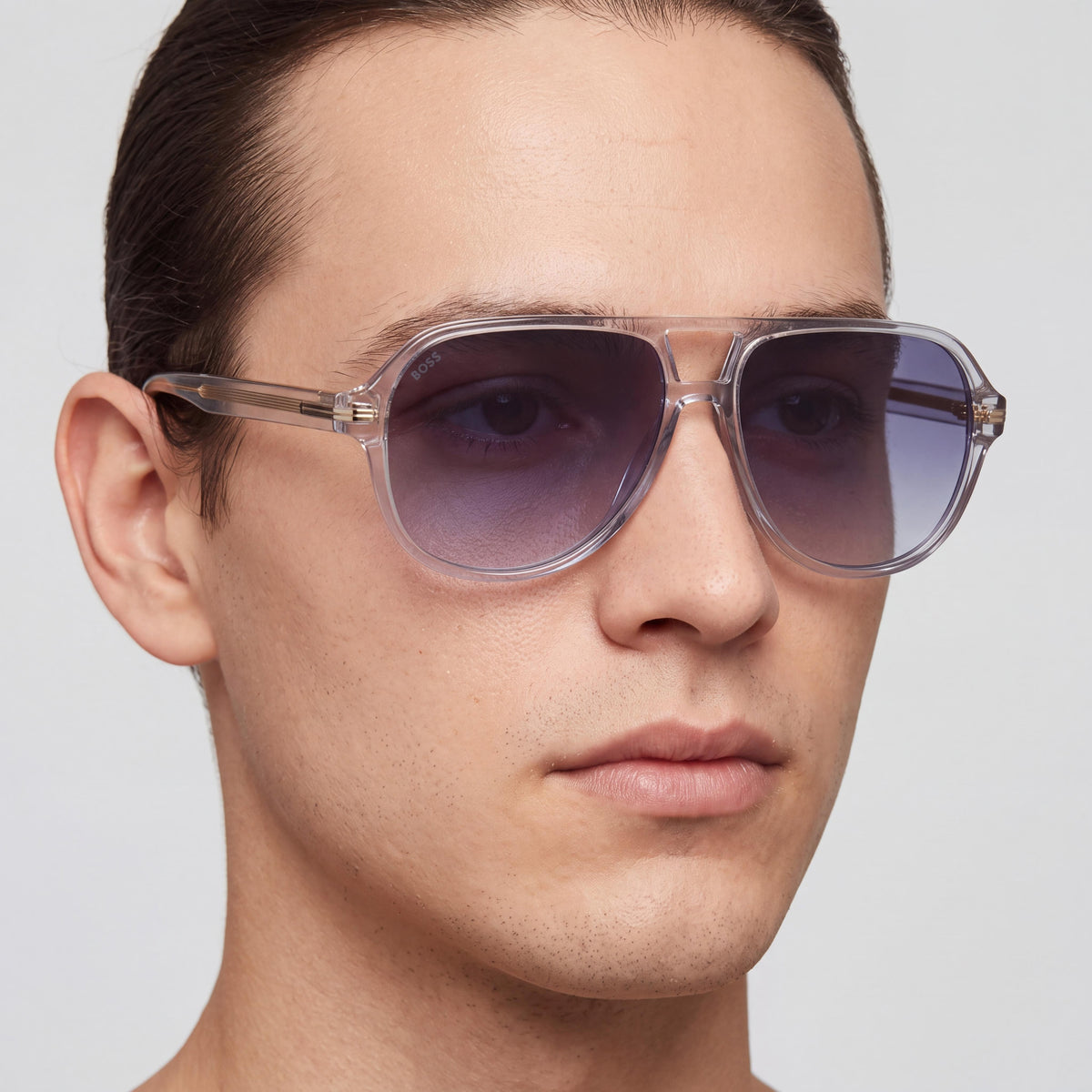 Hugo Boss BOSS 1540/F/SK Unisex Negro Beige Gris Azul Montura de Eco Acetato Negro Beige Protección UV No Polarizada 54mm, Photo 4