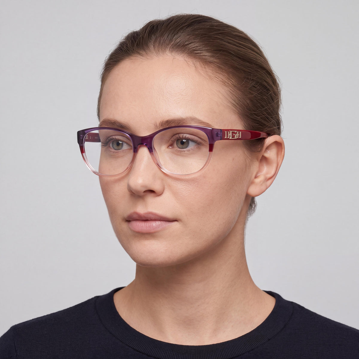 Gafas GUESS GU2980 para mujer, estilo moderno, montura de plástico color burdeos con lentes de policarbonato color burdeos, 50 mm, Photo 4