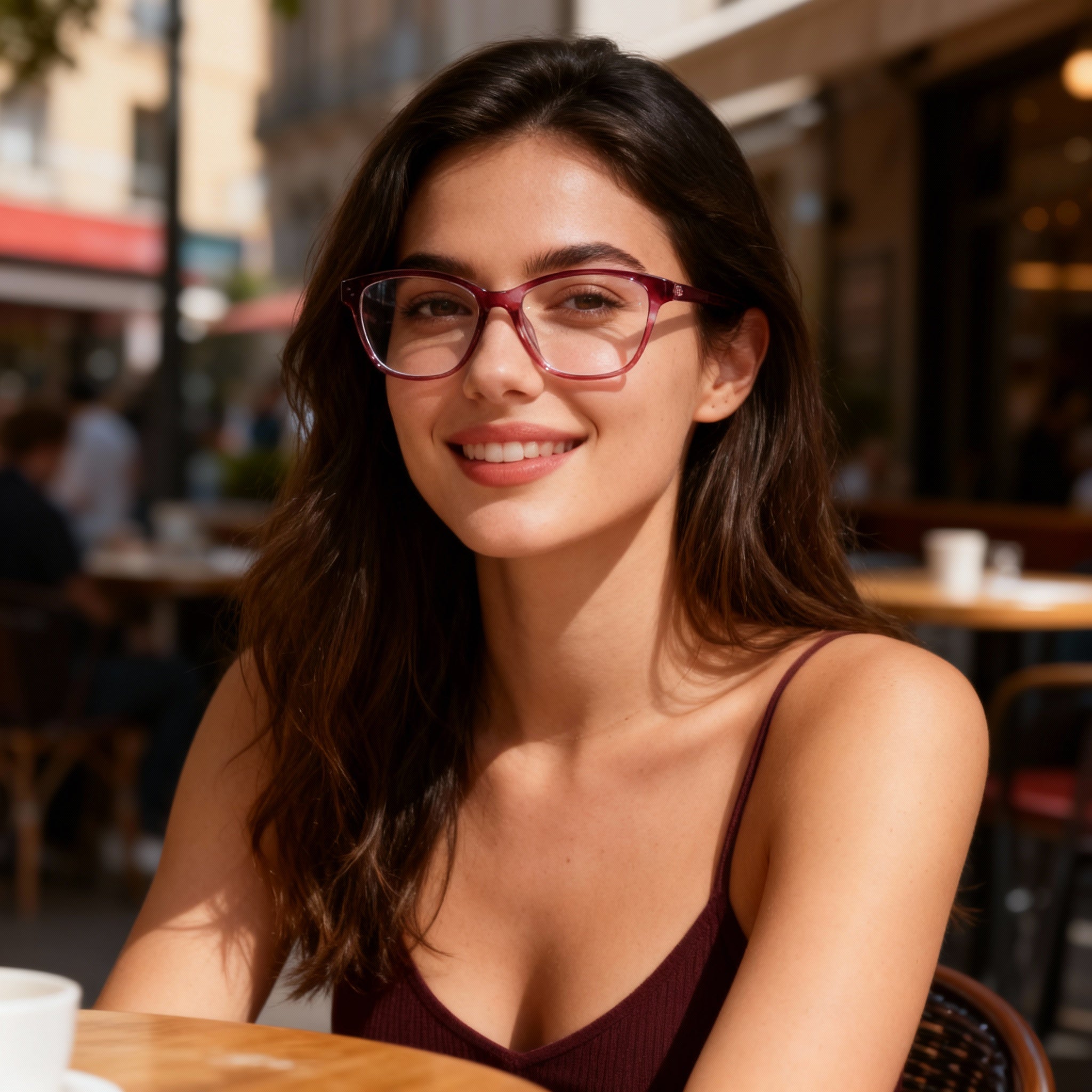 Harley-Davidson Hd0571 Unisex Plastic Frame Eyeglasses, Bordeaux, Polarized Clear Lenses 52-14-145, Photo 4