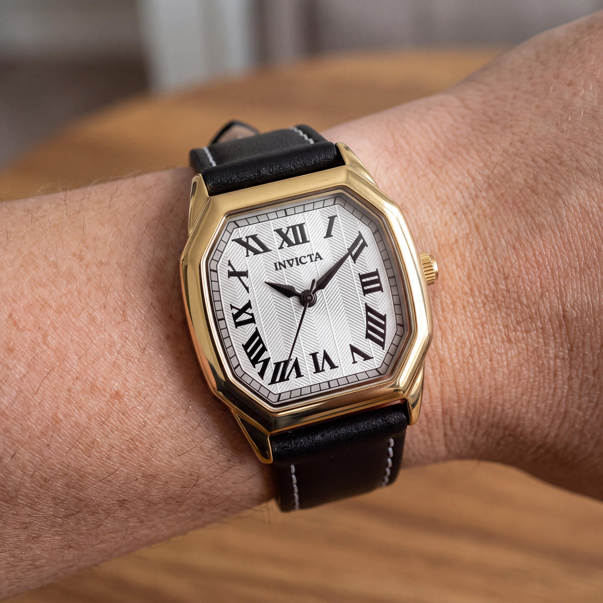 Reloj Invicta Wildflower 50589 de Cuarzo para Mujer, Correa de Piel, Esfera Plateada, Acero Inoxidable 27mm, Photo 4